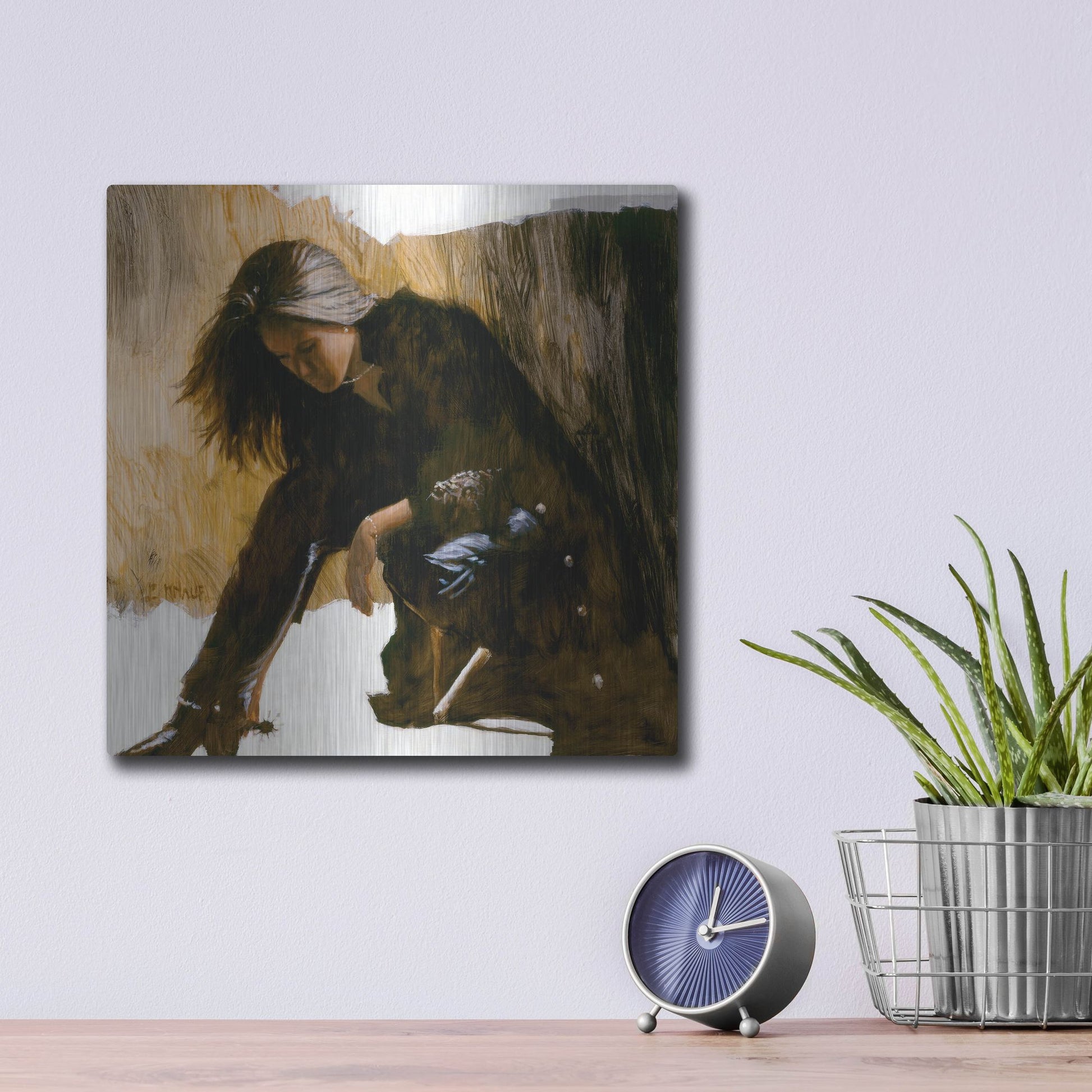 Luxe Metal Art 'Spur' by J. E. Knauf, Metal Wall Art,12x12