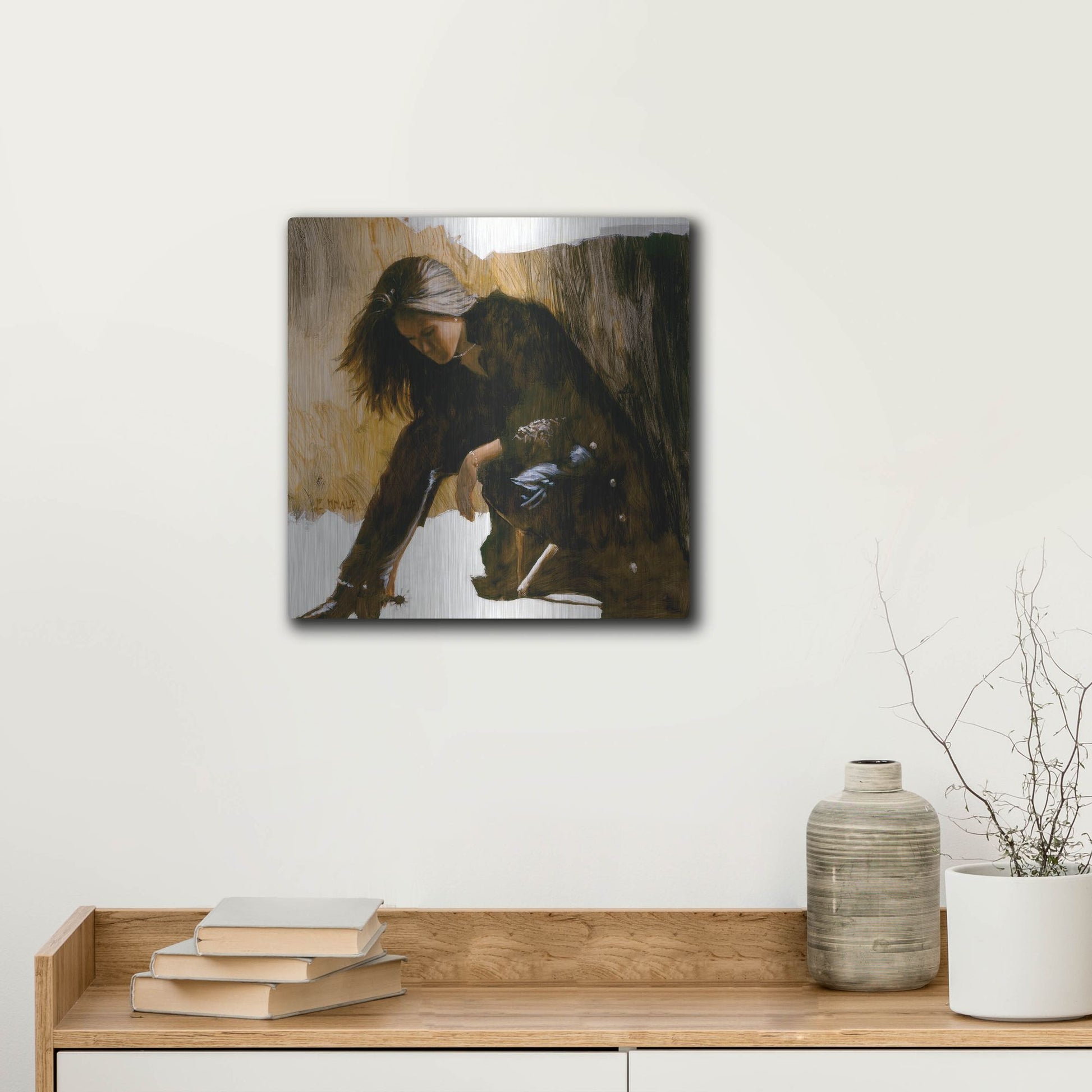 Luxe Metal Art 'Spur' by J. E. Knauf, Metal Wall Art,12x12
