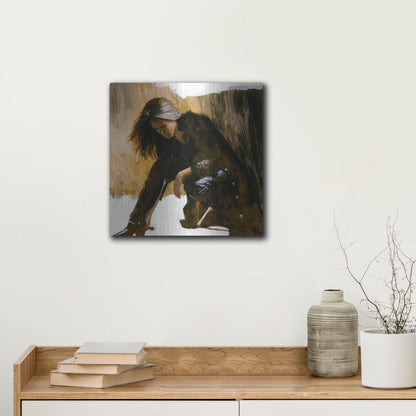 Luxe Metal Art 'Spur' by J. E. Knauf, Metal Wall Art,12x12