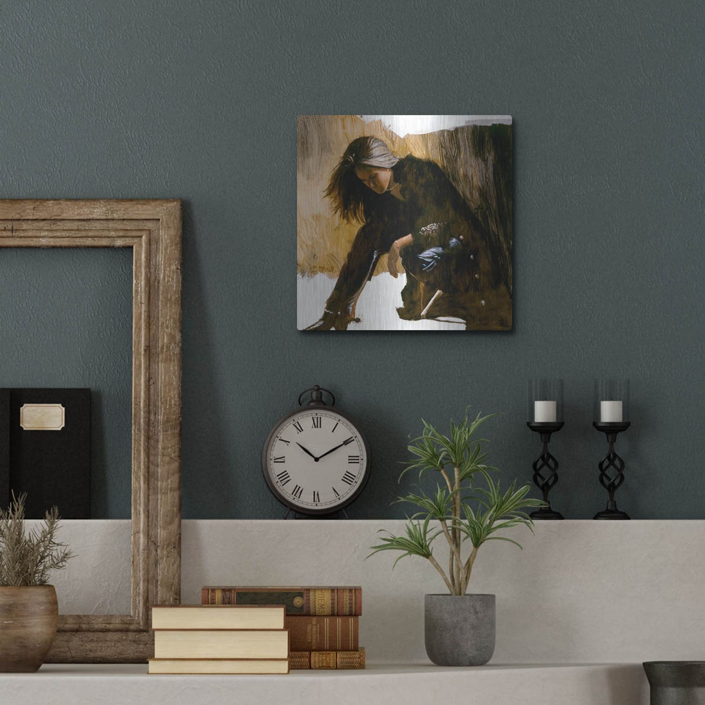 Luxe Metal Art 'Spur' by J. E. Knauf, Metal Wall Art,12x12