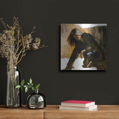 Luxe Metal Art 'Spur' by J. E. Knauf, Metal Wall Art,12x12