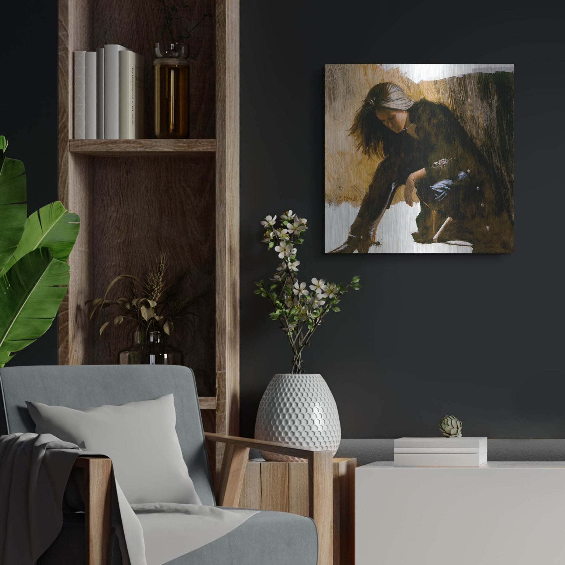 Luxe Metal Art 'Spur' by J. E. Knauf, Metal Wall Art,24x24