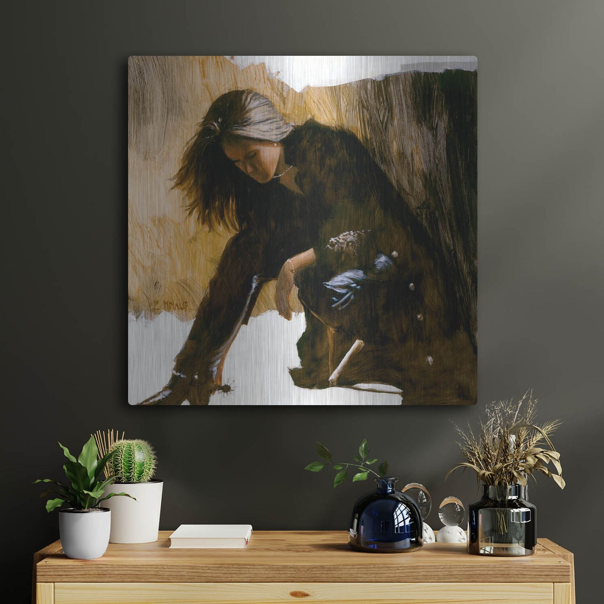 Luxe Metal Art 'Spur' by J. E. Knauf, Metal Wall Art,24x24
