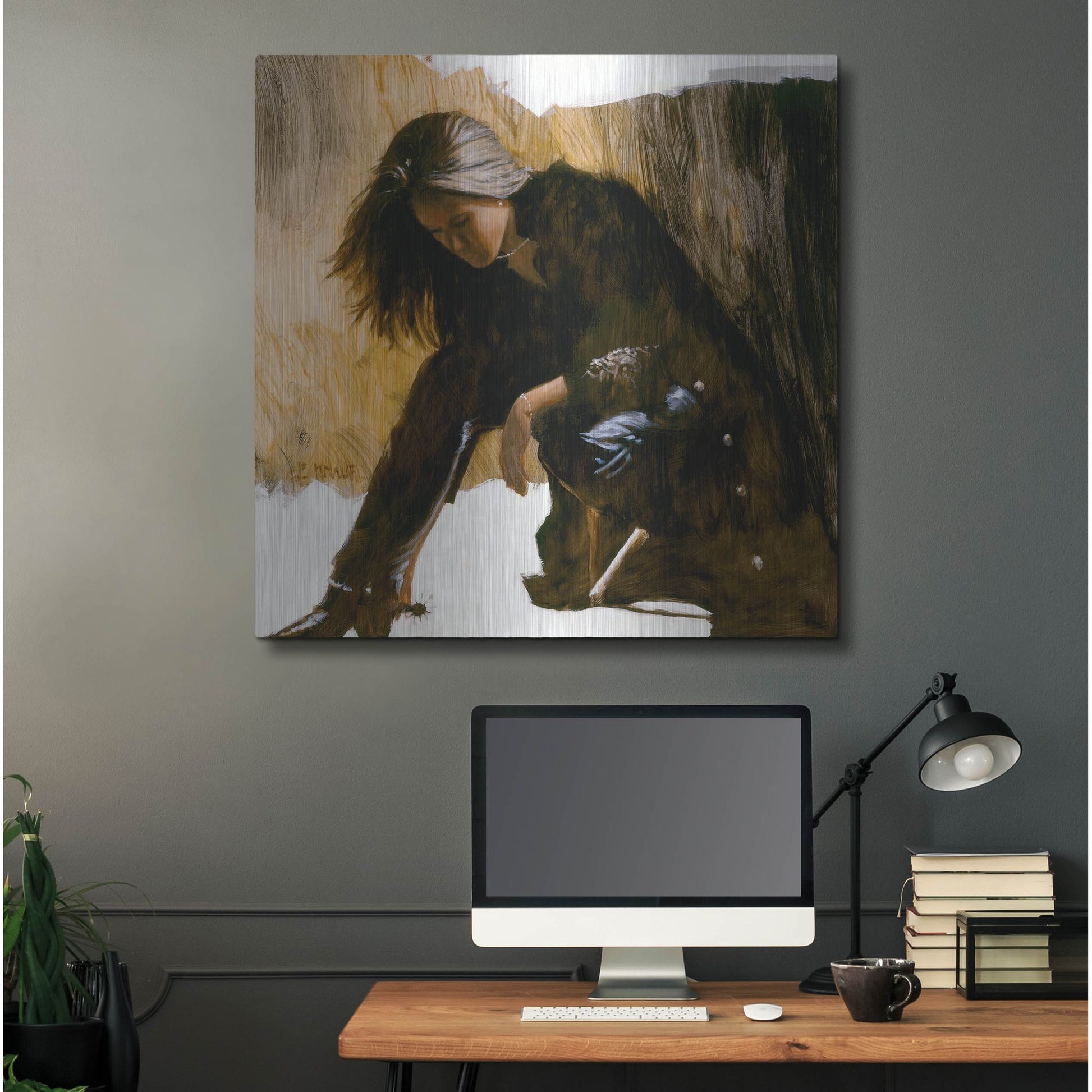 Luxe Metal Art 'Spur' by J. E. Knauf, Metal Wall Art,36x36