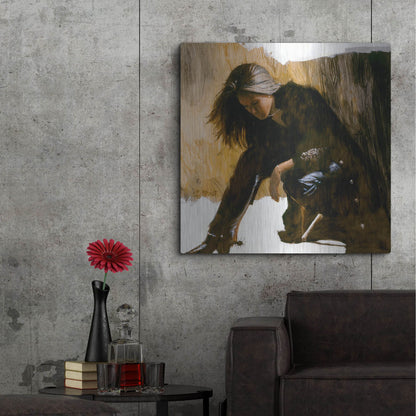 Luxe Metal Art 'Spur' by J. E. Knauf, Metal Wall Art,36x36