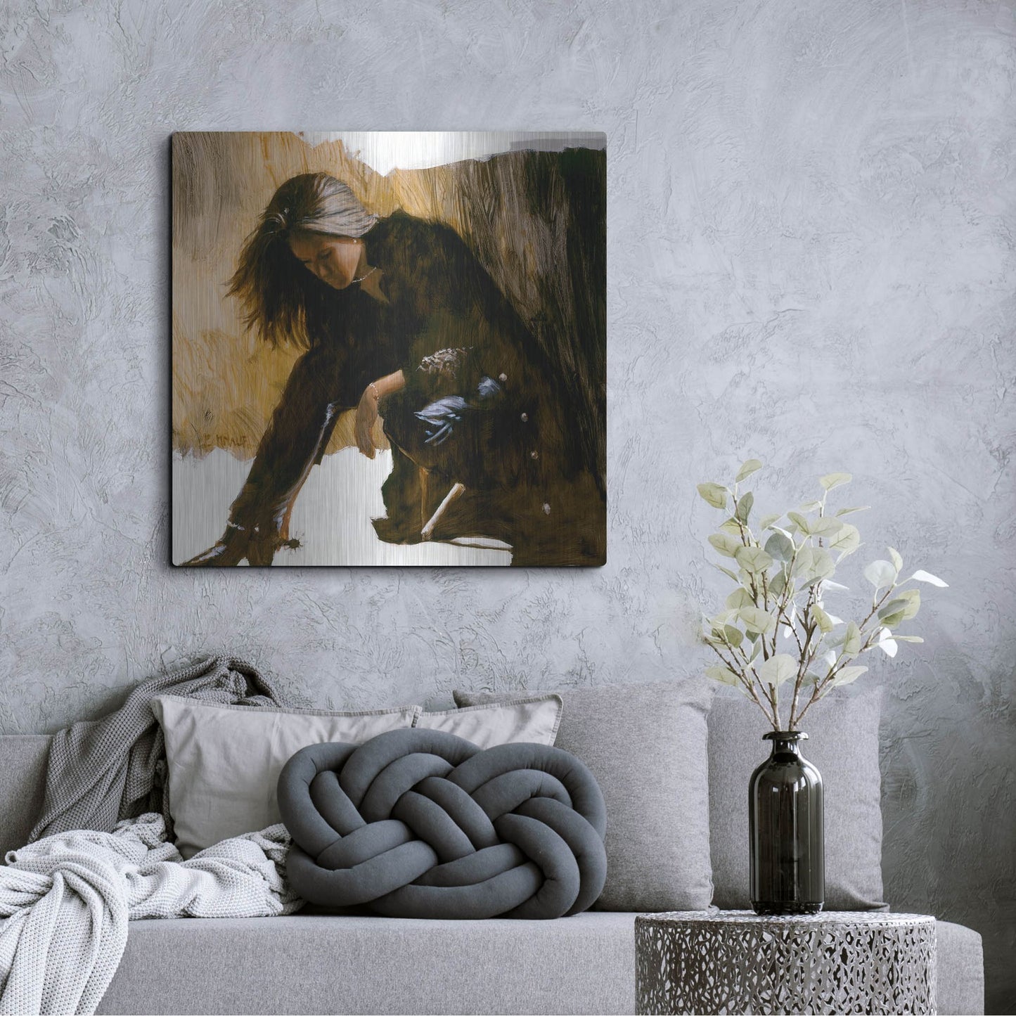Luxe Metal Art 'Spur' by J. E. Knauf, Metal Wall Art,36x36