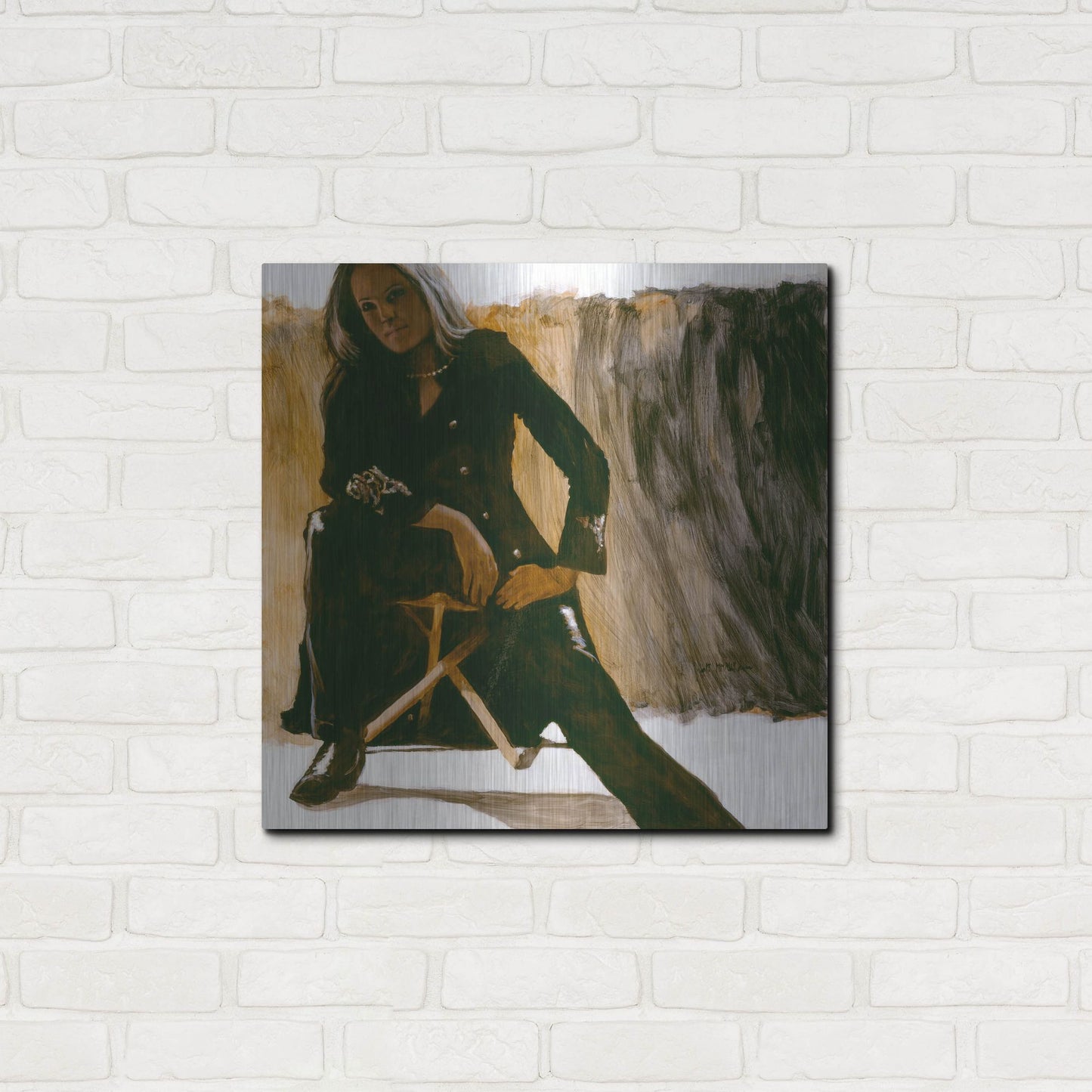 Luxe Metal Art 'Leathers' by J. E. Knauf, Metal Wall Art,24x24