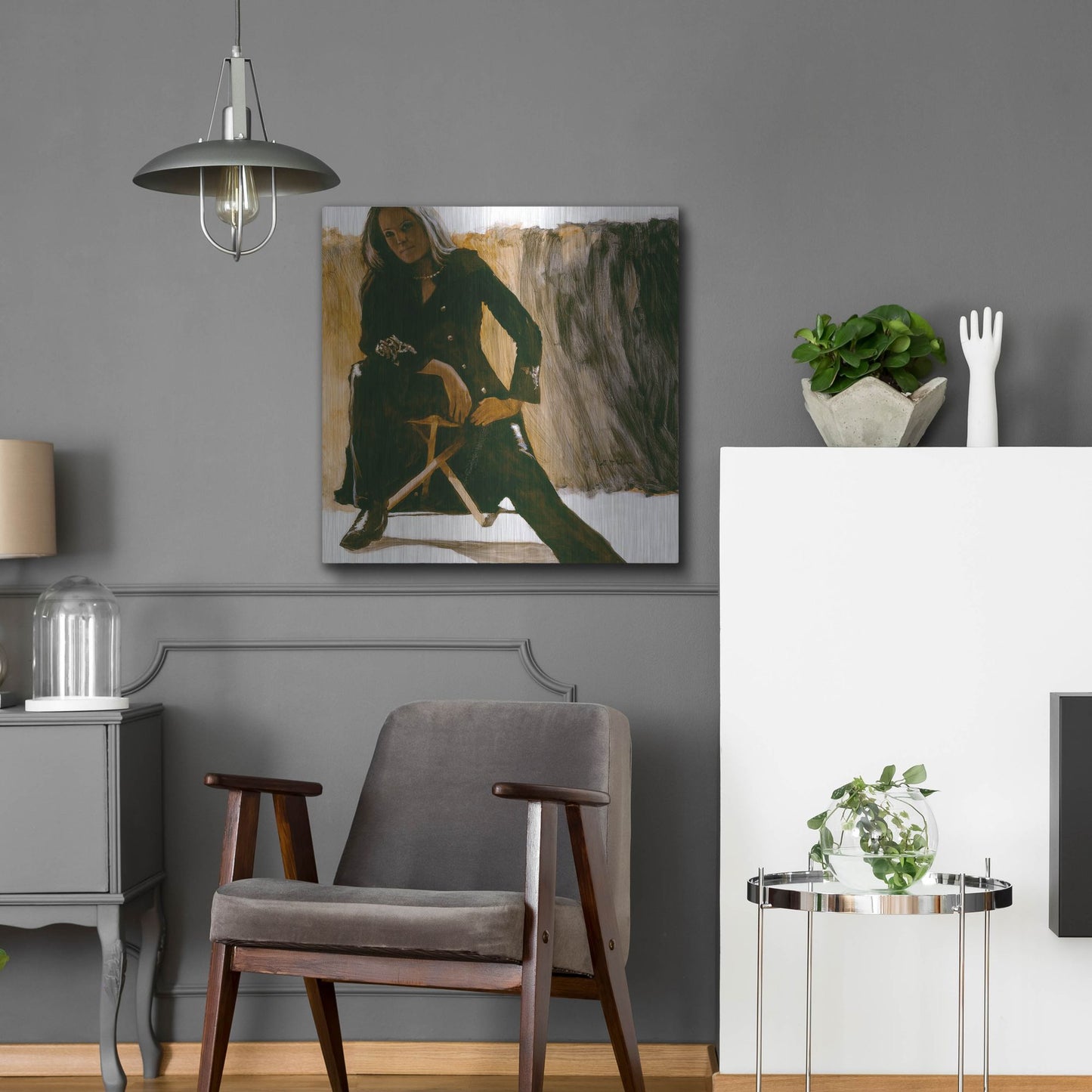 Luxe Metal Art 'Leathers' by J. E. Knauf, Metal Wall Art,24x24