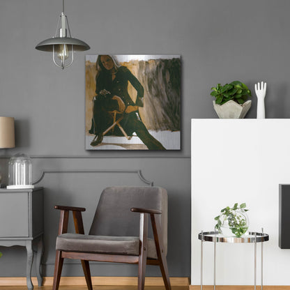 Luxe Metal Art 'Leathers' by J. E. Knauf, Metal Wall Art,24x24