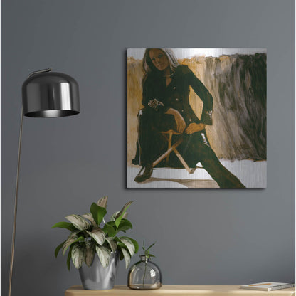 Luxe Metal Art 'Leathers' by J. E. Knauf, Metal Wall Art,24x24