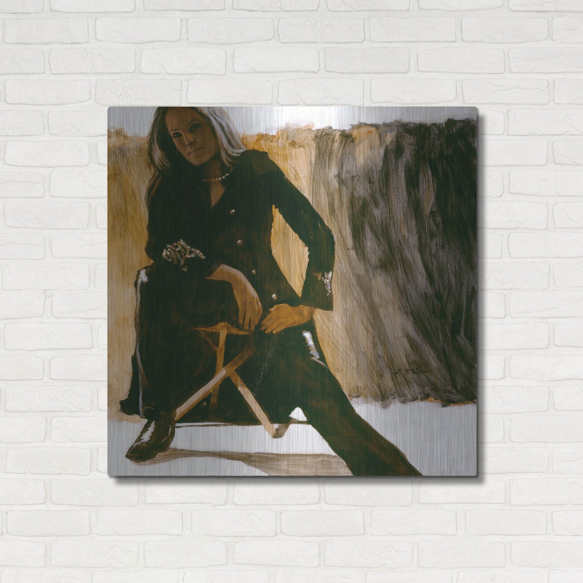 Luxe Metal Art 'Leathers' by J. E. Knauf, Metal Wall Art,36x36