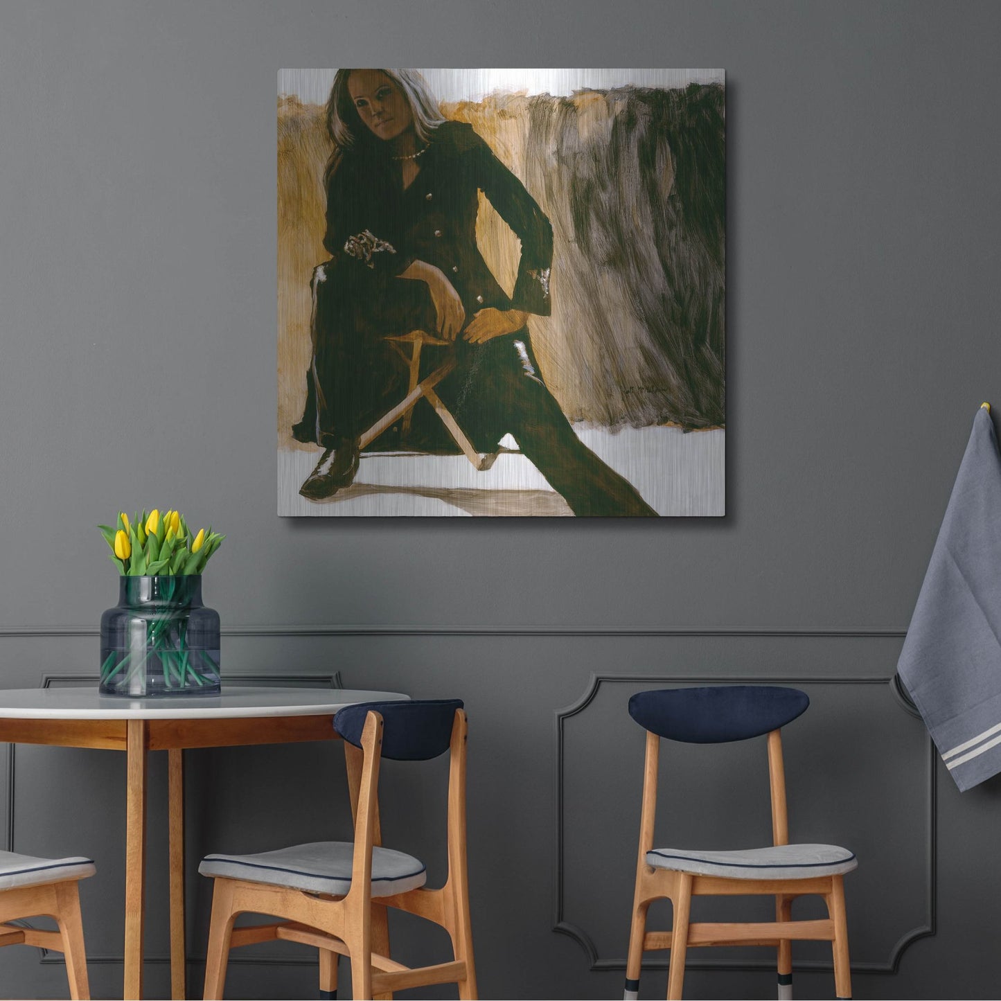 Luxe Metal Art 'Leathers' by J. E. Knauf, Metal Wall Art,36x36