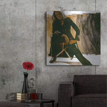 Luxe Metal Art 'Leathers' by J. E. Knauf, Metal Wall Art,36x36