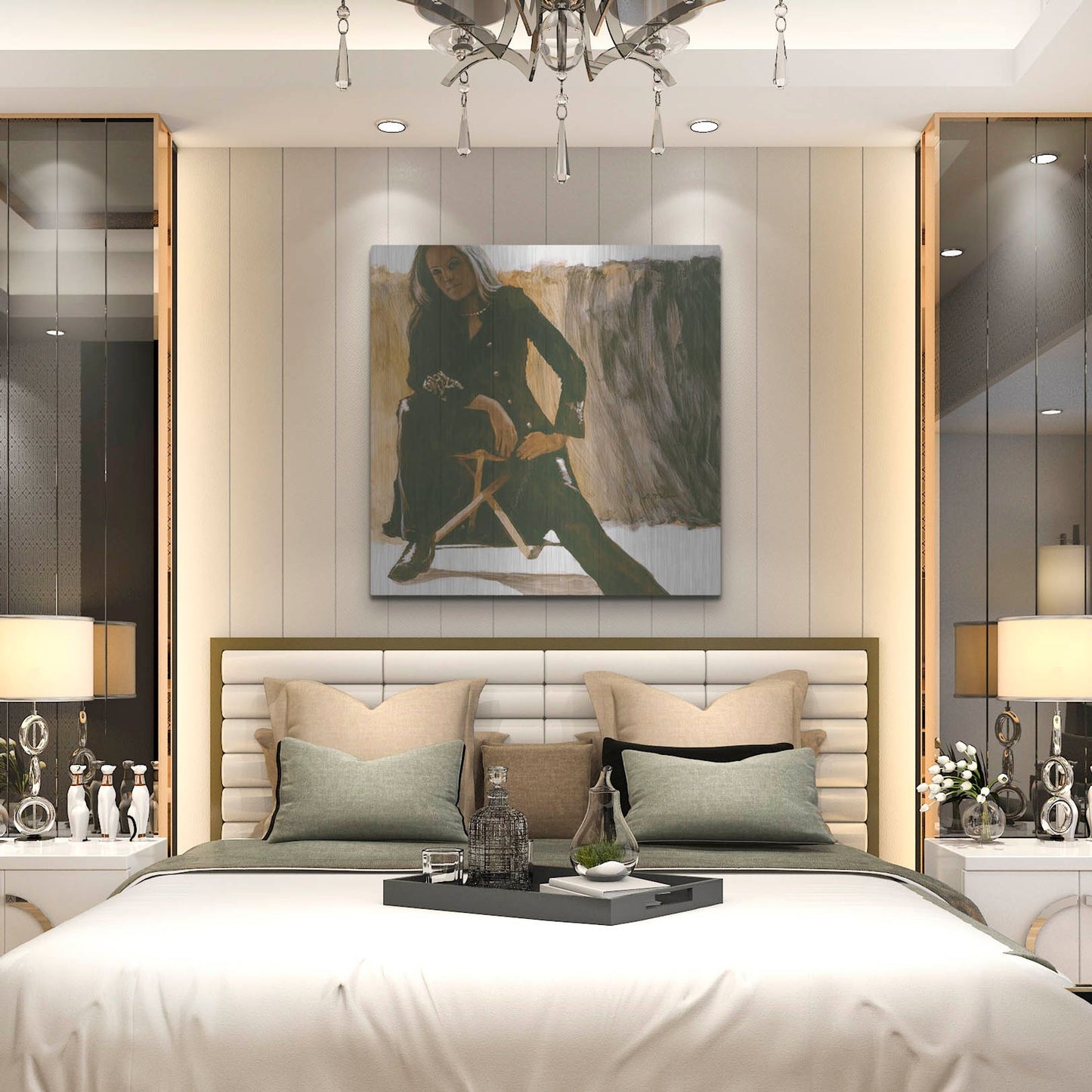 Luxe Metal Art 'Leathers' by J. E. Knauf, Metal Wall Art,36x36