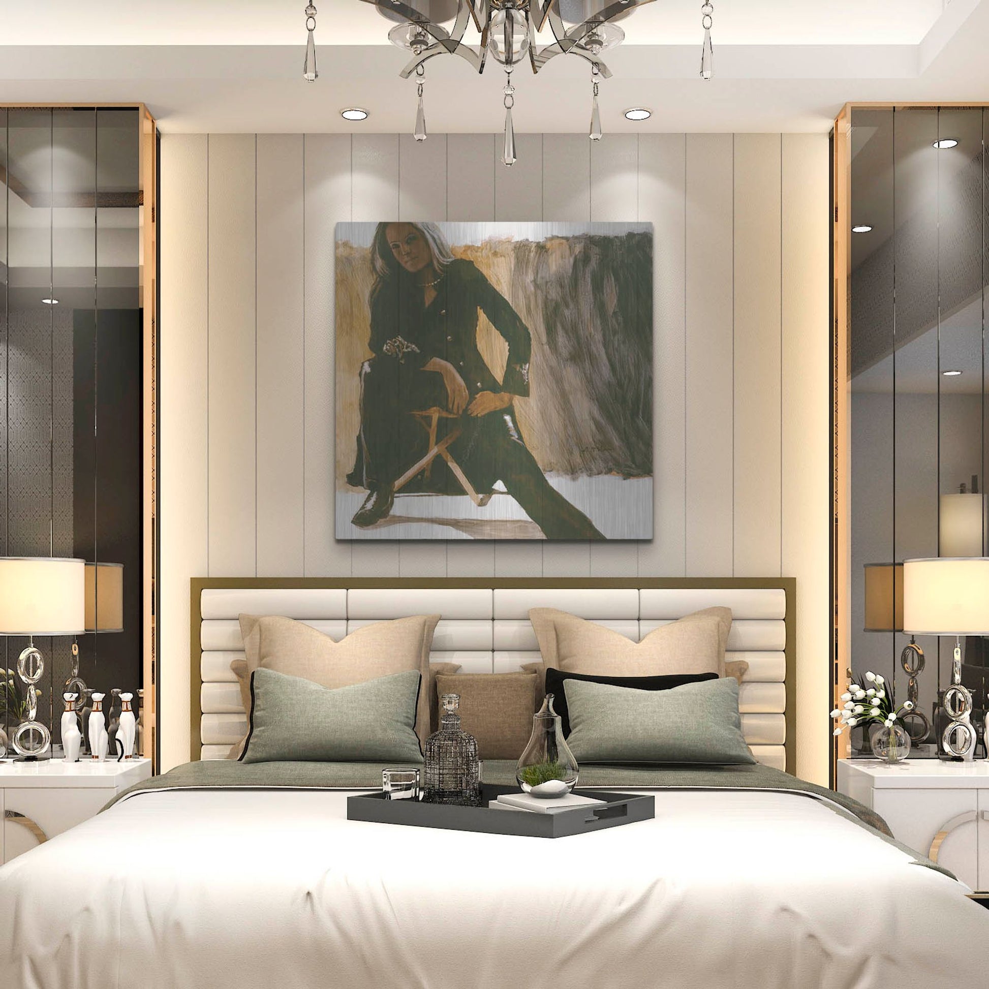 Luxe Metal Art 'Leathers' by J. E. Knauf, Metal Wall Art,36x36