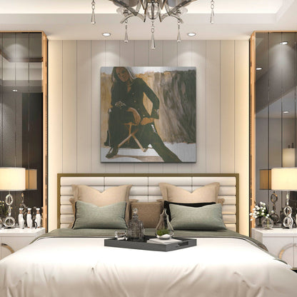 Luxe Metal Art 'Leathers' by J. E. Knauf, Metal Wall Art,36x36