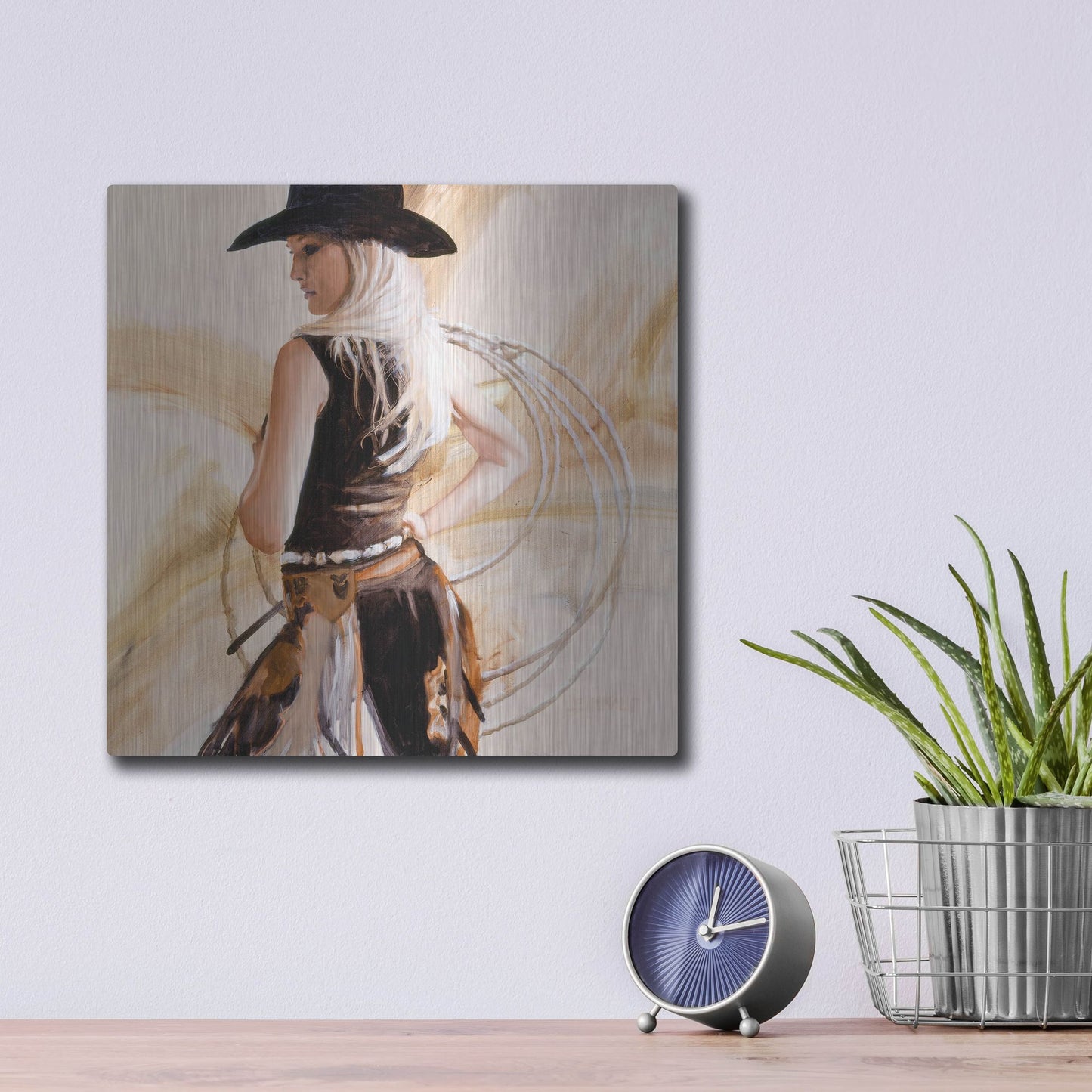 Luxe Metal Art 'Framed' by J. E. Knauf, Metal Wall Art,12x12