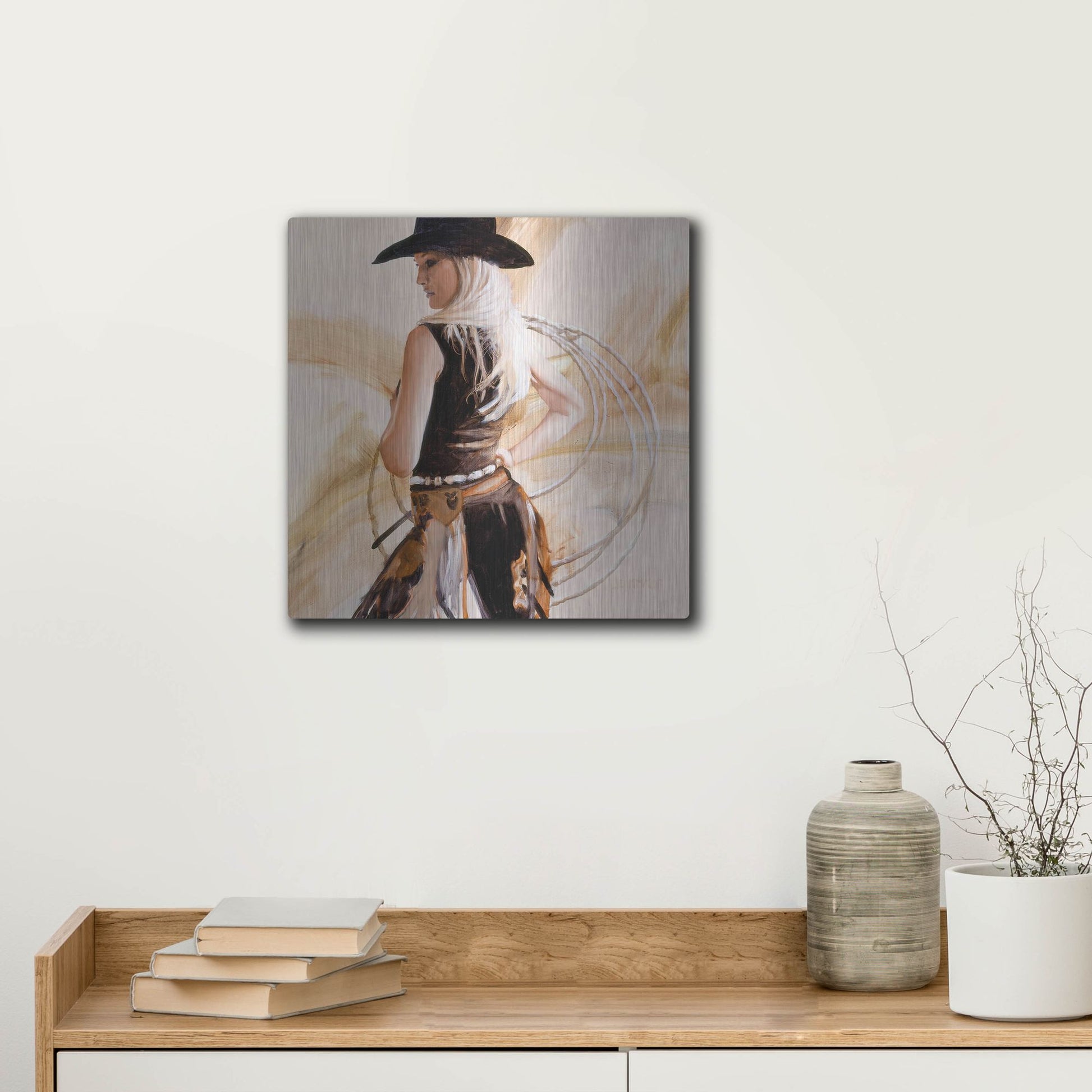 Luxe Metal Art 'Framed' by J. E. Knauf, Metal Wall Art,12x12