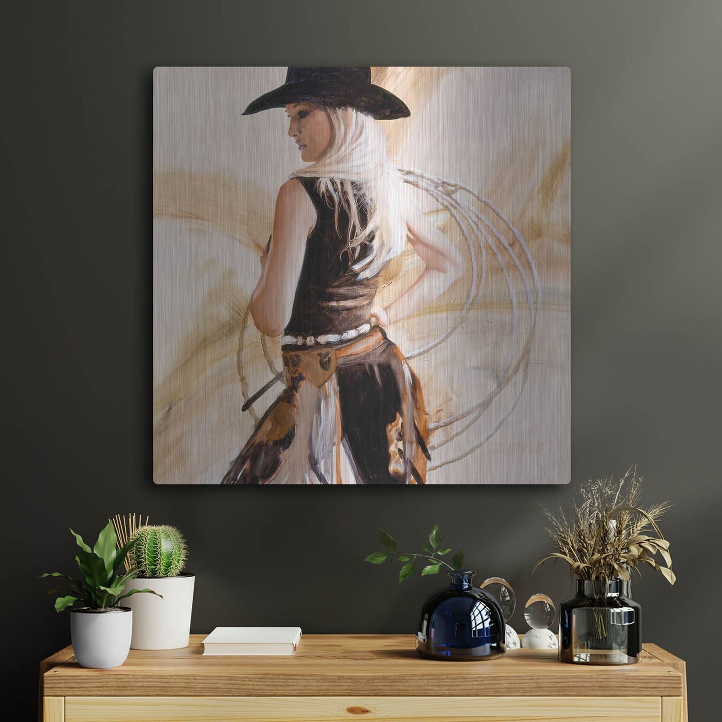 Luxe Metal Art 'Framed' by J. E. Knauf, Metal Wall Art,24x24