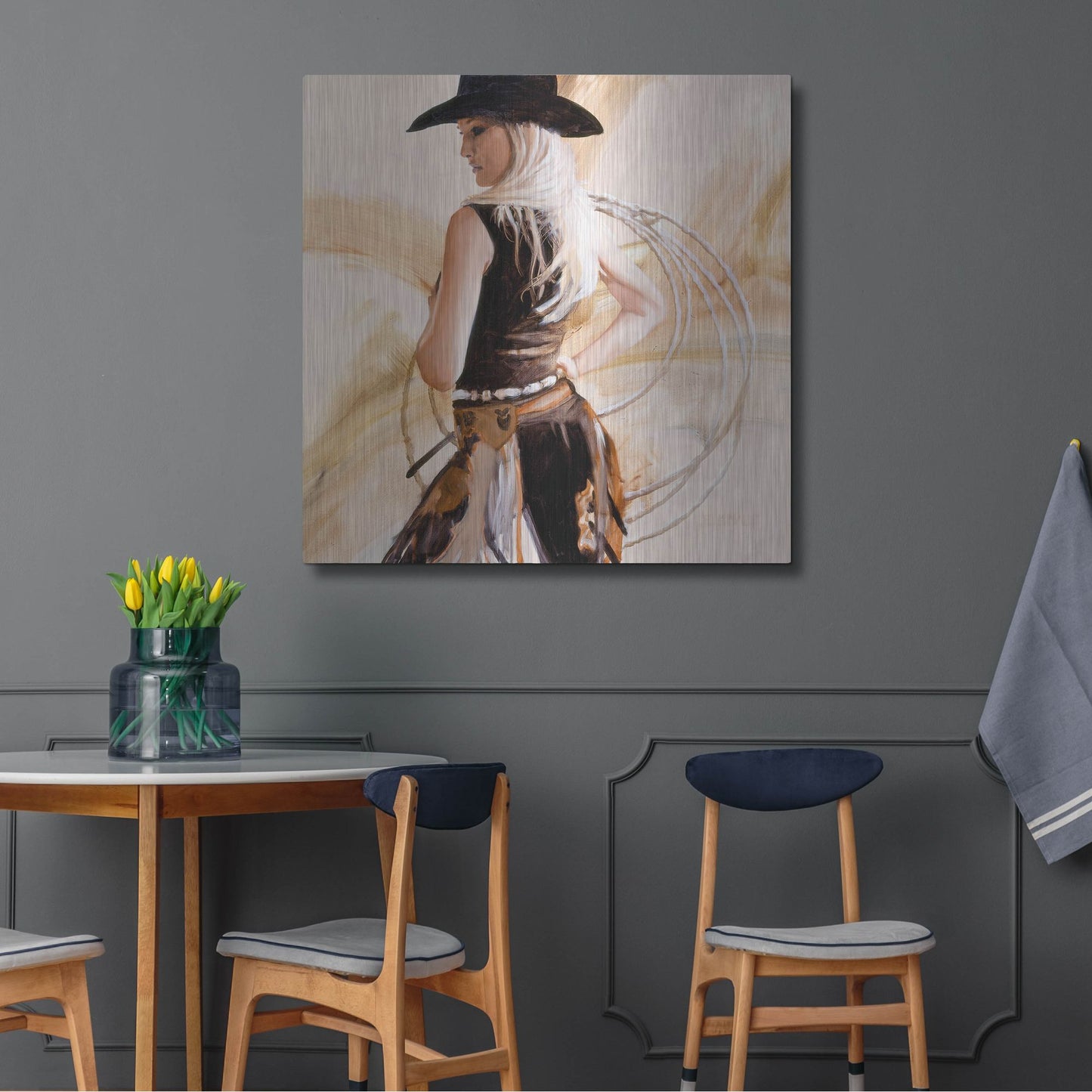 Luxe Metal Art 'Framed' by J. E. Knauf, Metal Wall Art,36x36