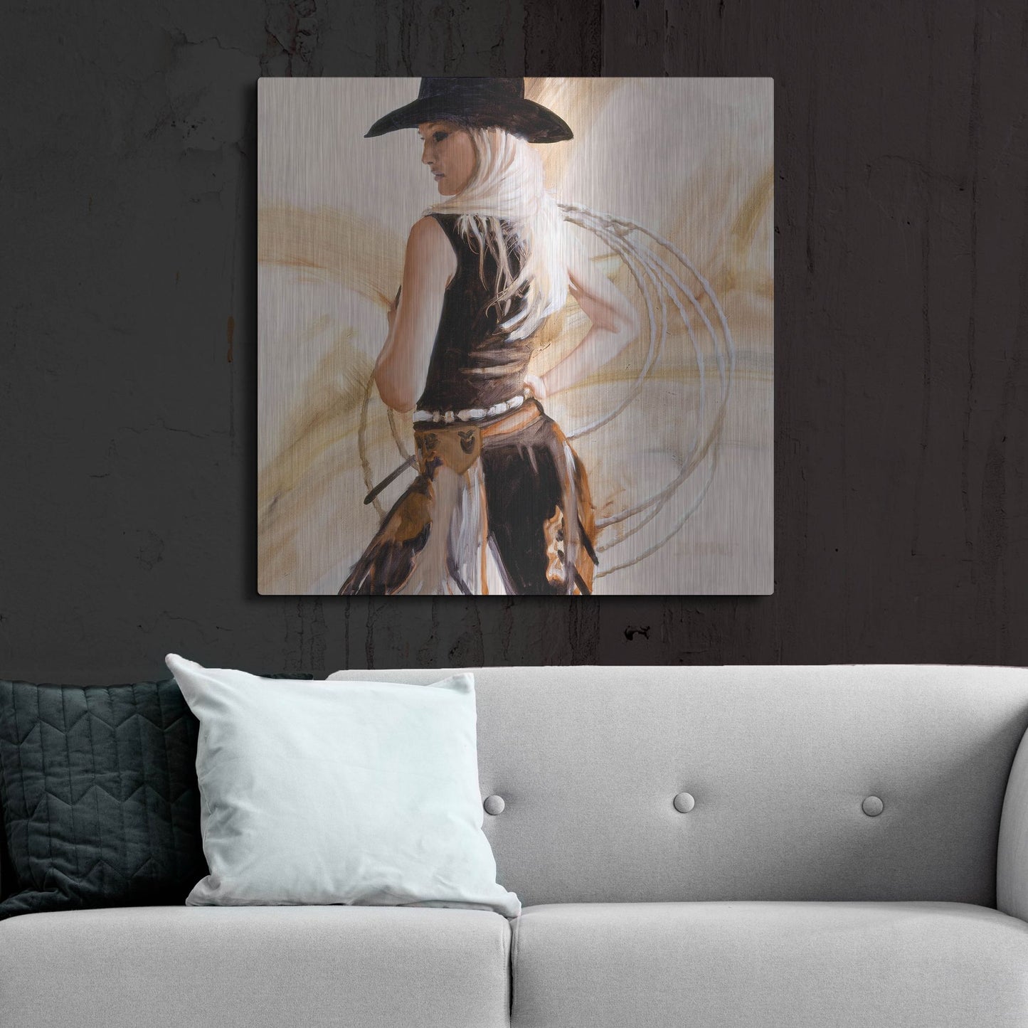 Luxe Metal Art 'Framed' by J. E. Knauf, Metal Wall Art,36x36