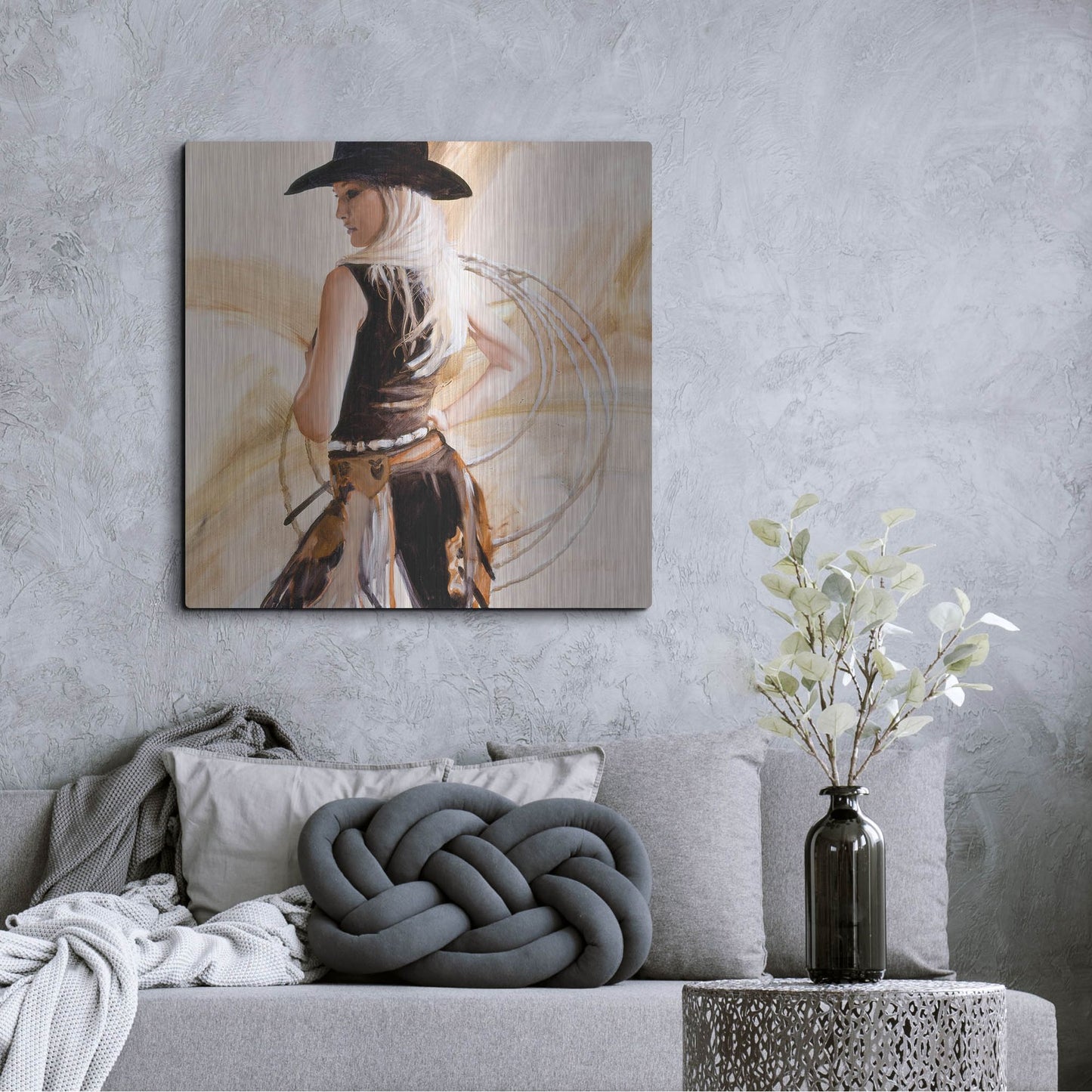 Luxe Metal Art 'Framed' by J. E. Knauf, Metal Wall Art,36x36