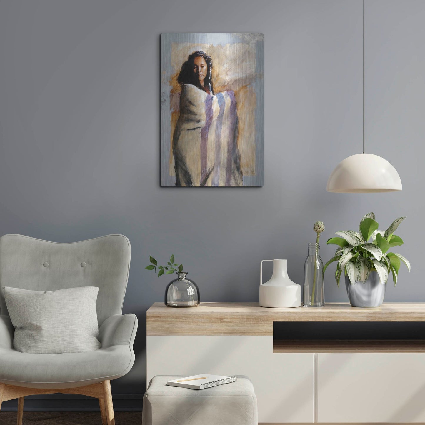 Luxe Metal Art 'Autumn Dance' by J. E. Knauf, Metal Wall Art,16x24