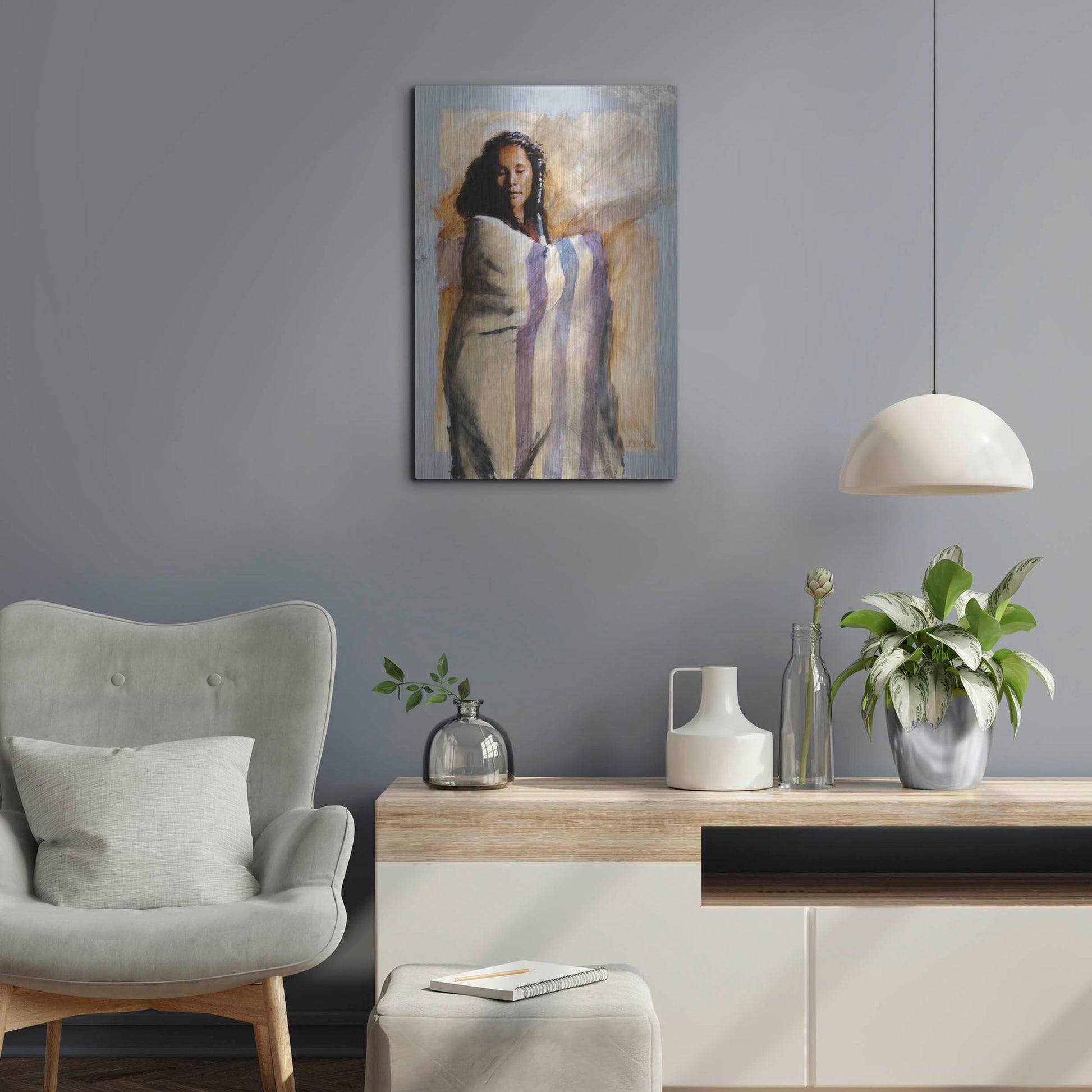Luxe Metal Art 'Autumn Dance' by J. E. Knauf, Metal Wall Art,16x24