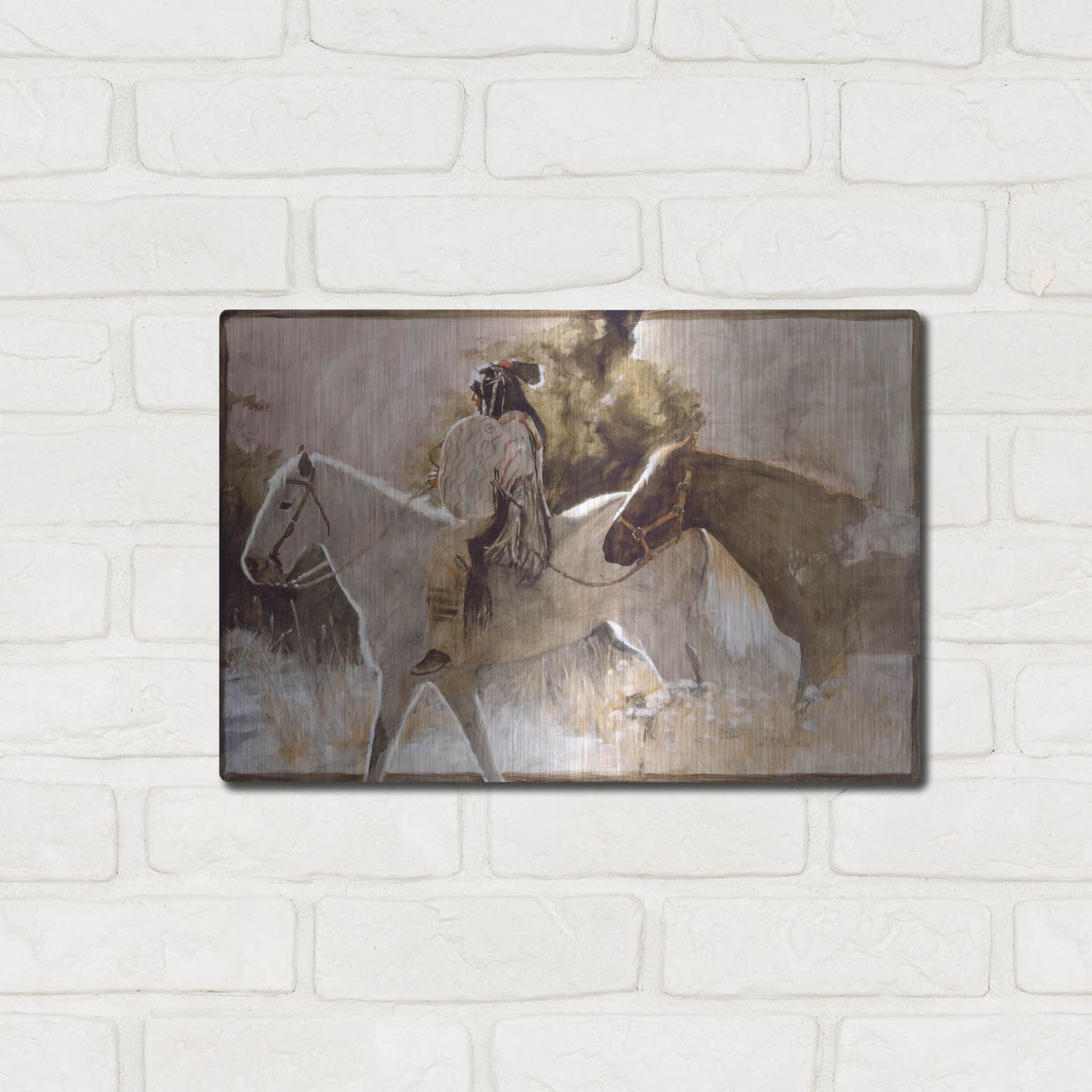 Luxe Metal Art 'In The Lead' by J. E. Knauf, Metal Wall Art,16x12