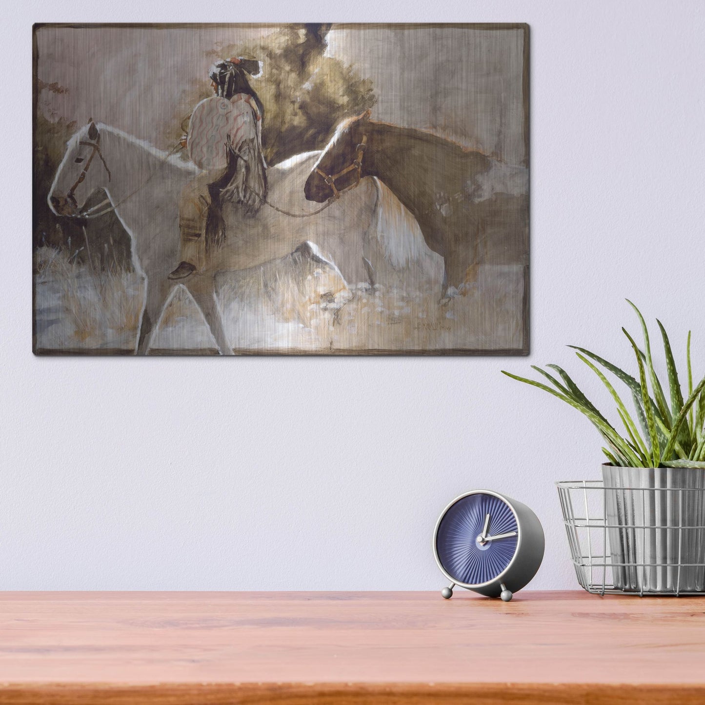 Luxe Metal Art 'In The Lead' by J. E. Knauf, Metal Wall Art,16x12