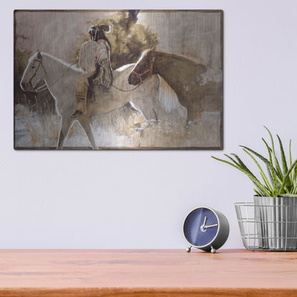 Luxe Metal Art 'In The Lead' by J. E. Knauf, Metal Wall Art,16x12
