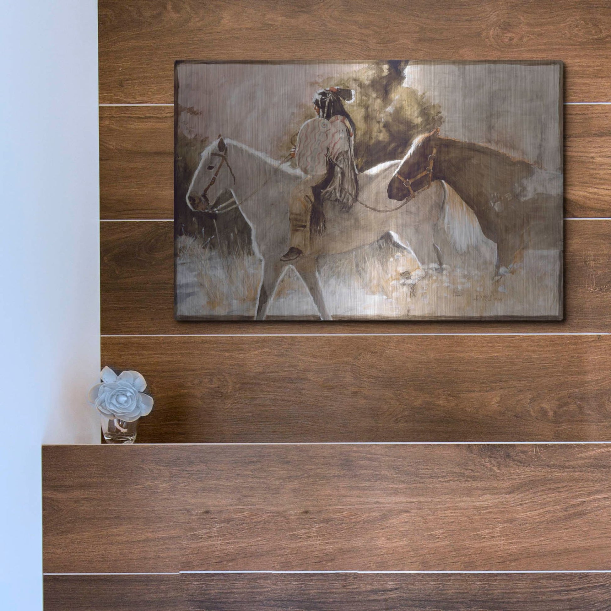 Luxe Metal Art 'In The Lead' by J. E. Knauf, Metal Wall Art,16x12