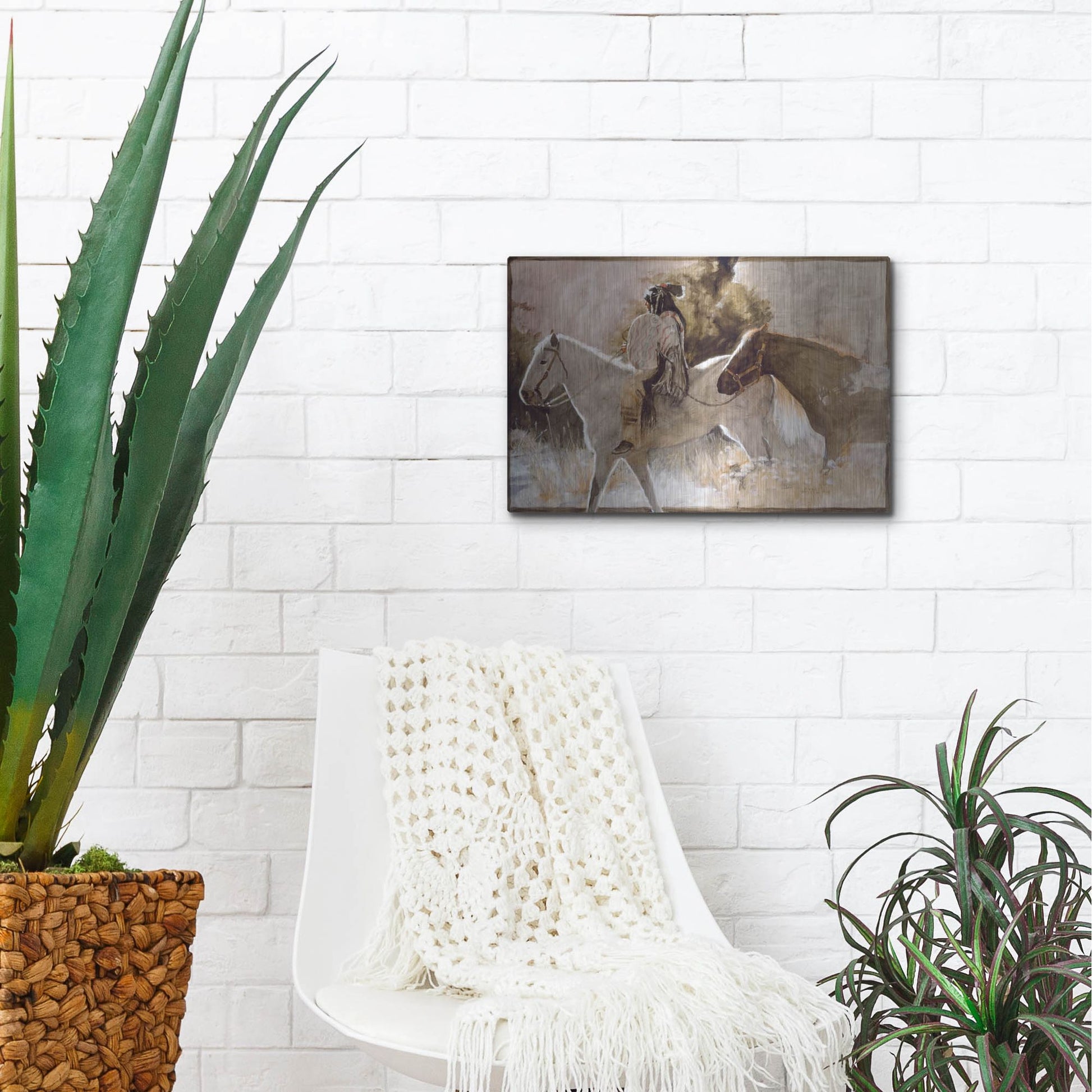 Luxe Metal Art 'In The Lead' by J. E. Knauf, Metal Wall Art,16x12