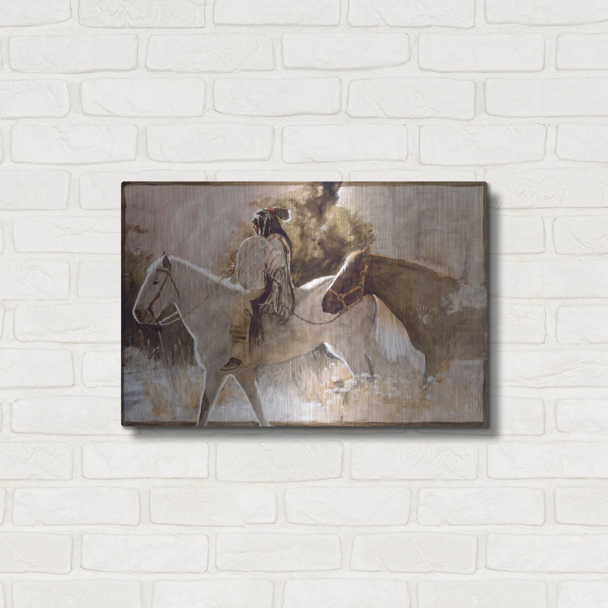 Luxe Metal Art 'In The Lead' by J. E. Knauf, Metal Wall Art,24x16