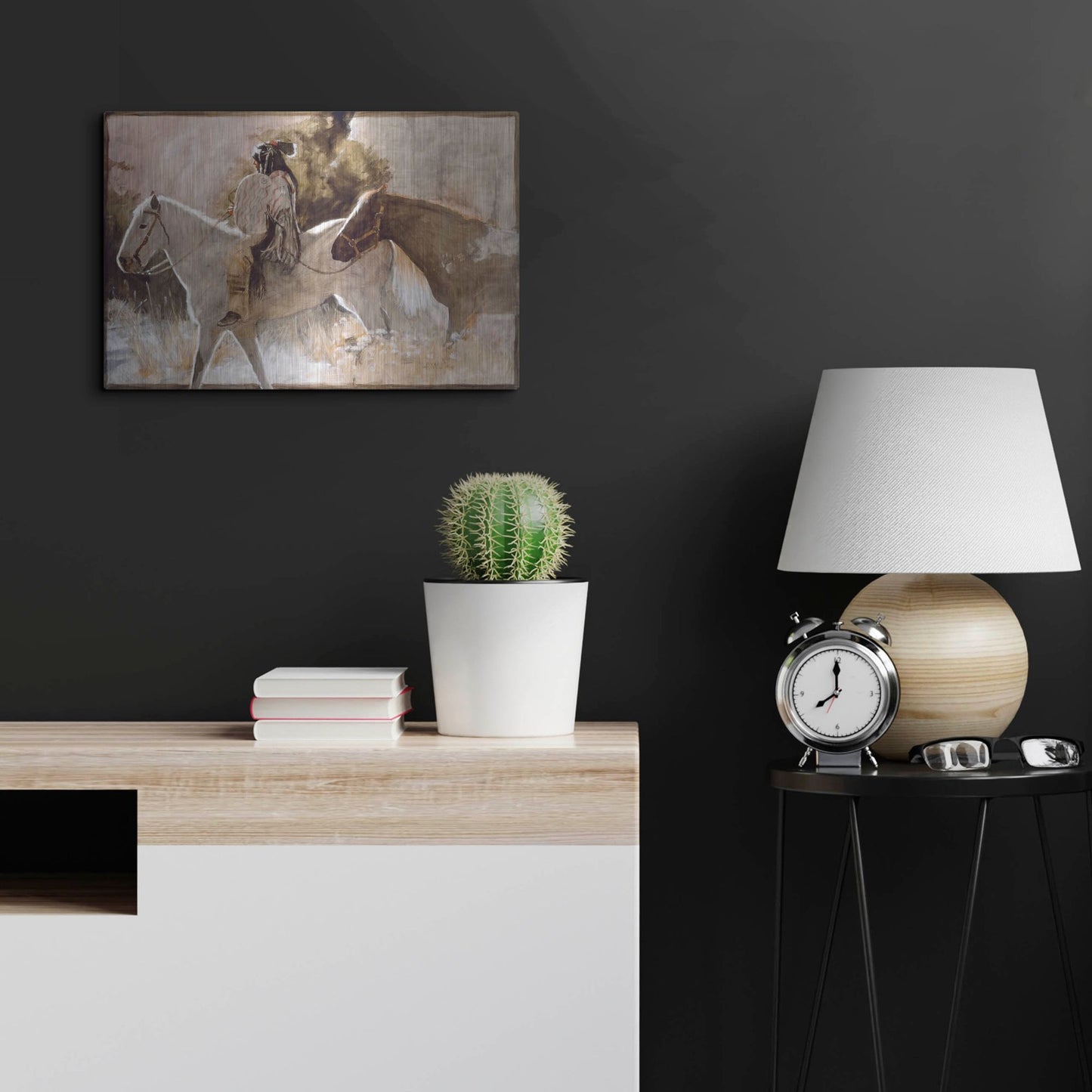Luxe Metal Art 'In The Lead' by J. E. Knauf, Metal Wall Art,24x16