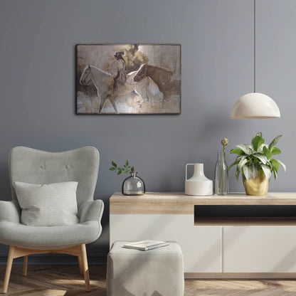 Luxe Metal Art 'In The Lead' by J. E. Knauf, Metal Wall Art,24x16