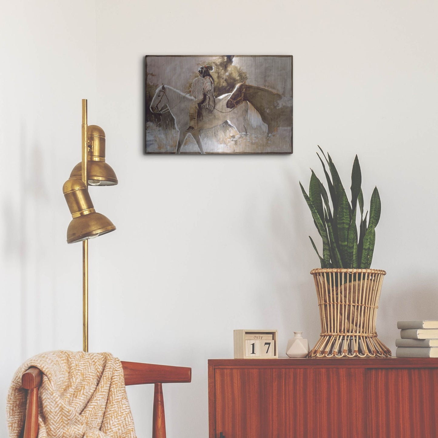 Luxe Metal Art 'In The Lead' by J. E. Knauf, Metal Wall Art,24x16