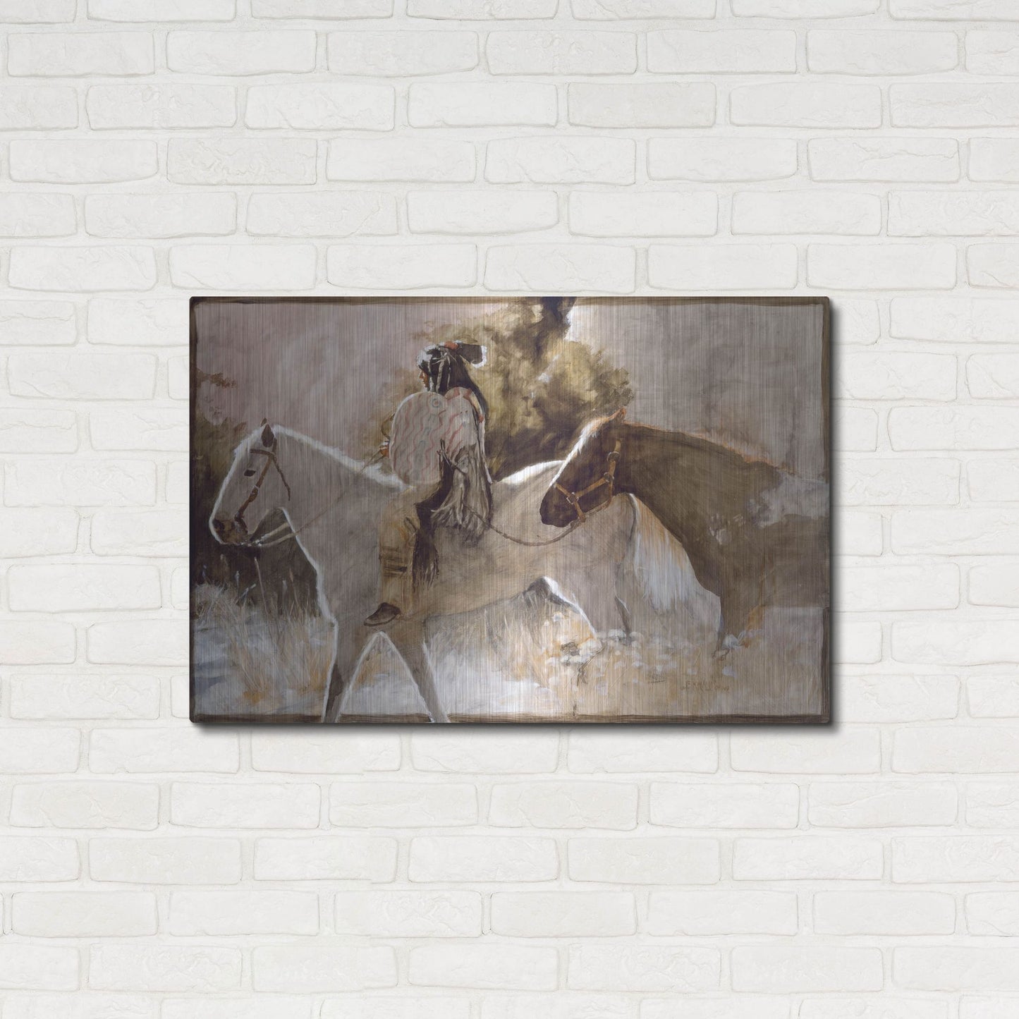 Luxe Metal Art 'In The Lead' by J. E. Knauf, Metal Wall Art,36x24