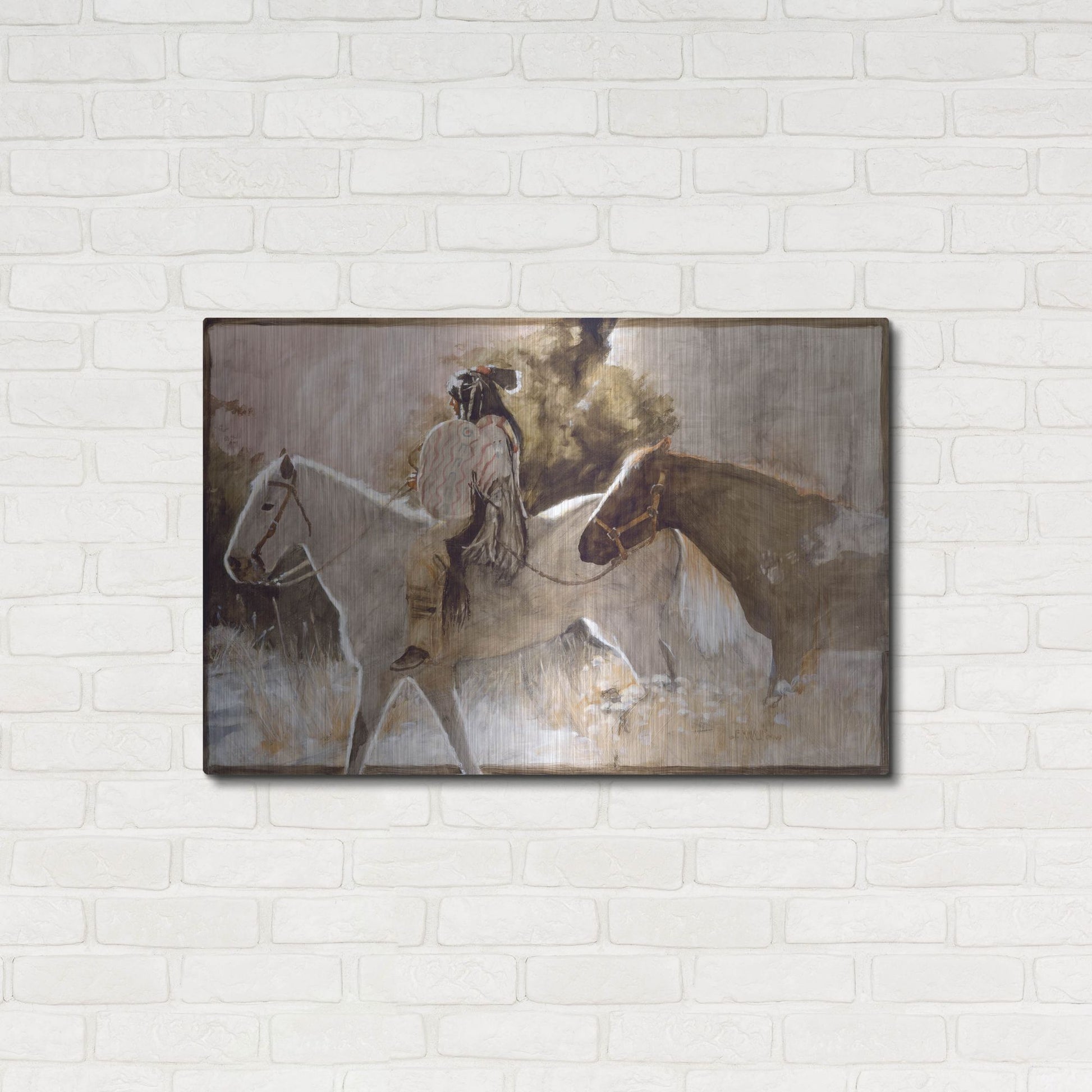 Luxe Metal Art 'In The Lead' by J. E. Knauf, Metal Wall Art,36x24