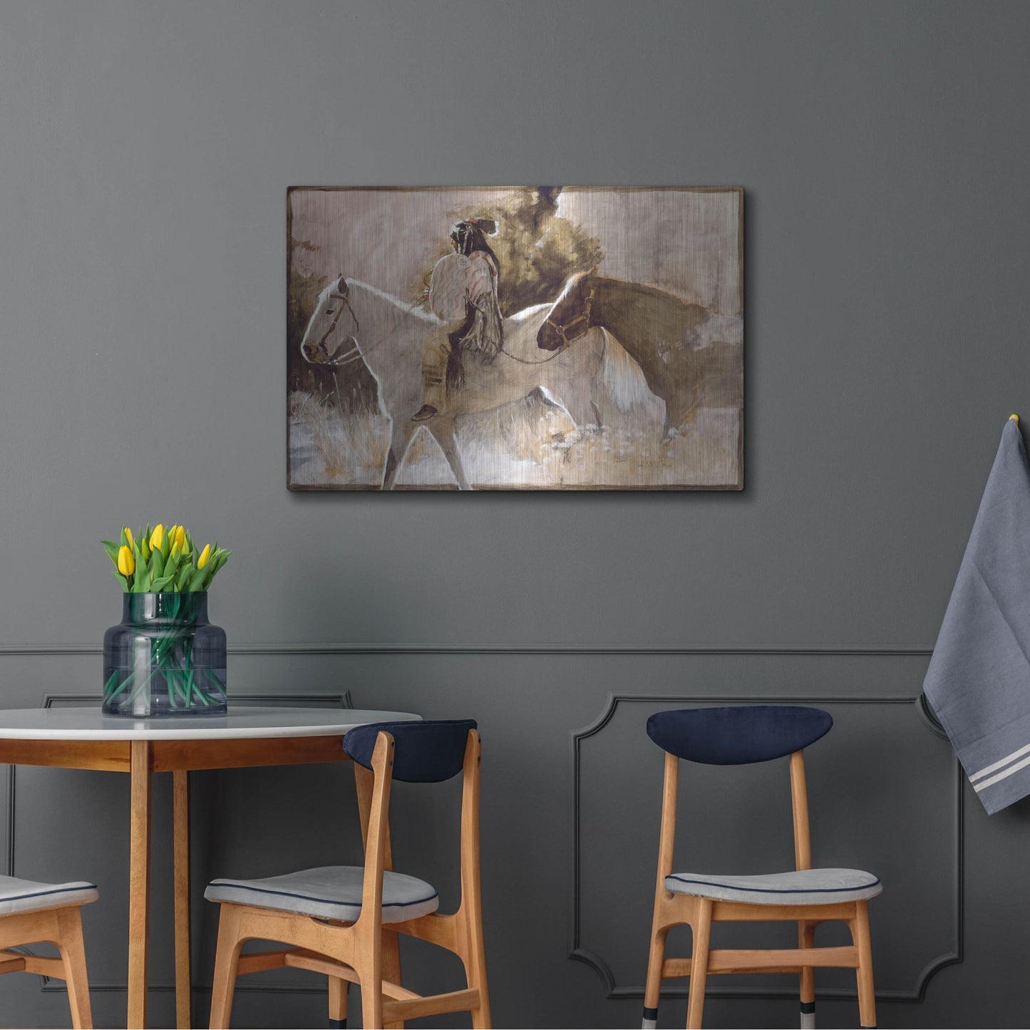 Luxe Metal Art 'In The Lead' by J. E. Knauf, Metal Wall Art,36x24