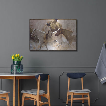 Luxe Metal Art 'In The Lead' by J. E. Knauf, Metal Wall Art,36x24