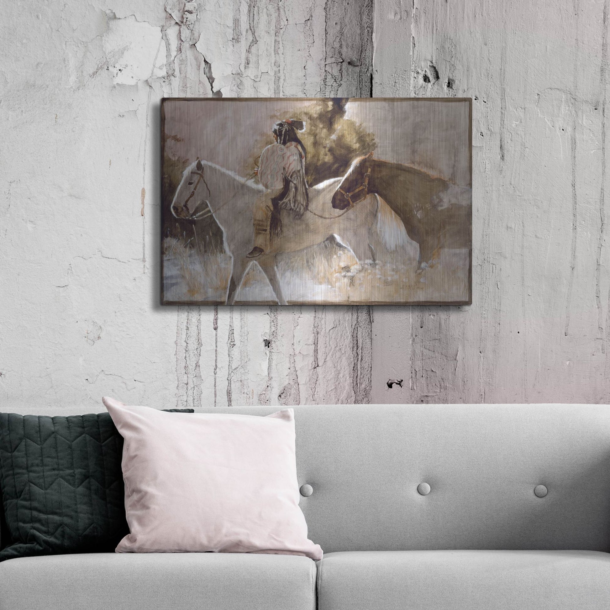 Luxe Metal Art 'In The Lead' by J. E. Knauf, Metal Wall Art,36x24