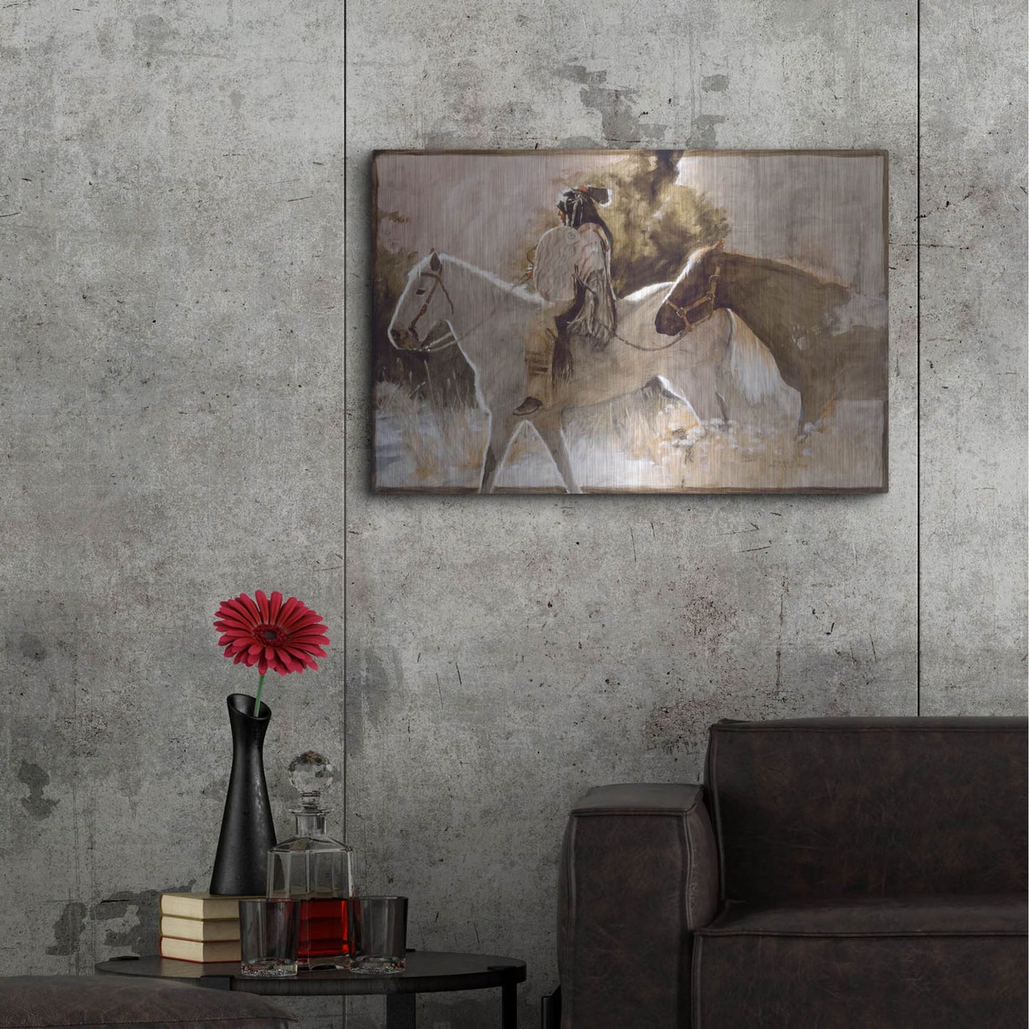 Luxe Metal Art 'In The Lead' by J. E. Knauf, Metal Wall Art,36x24