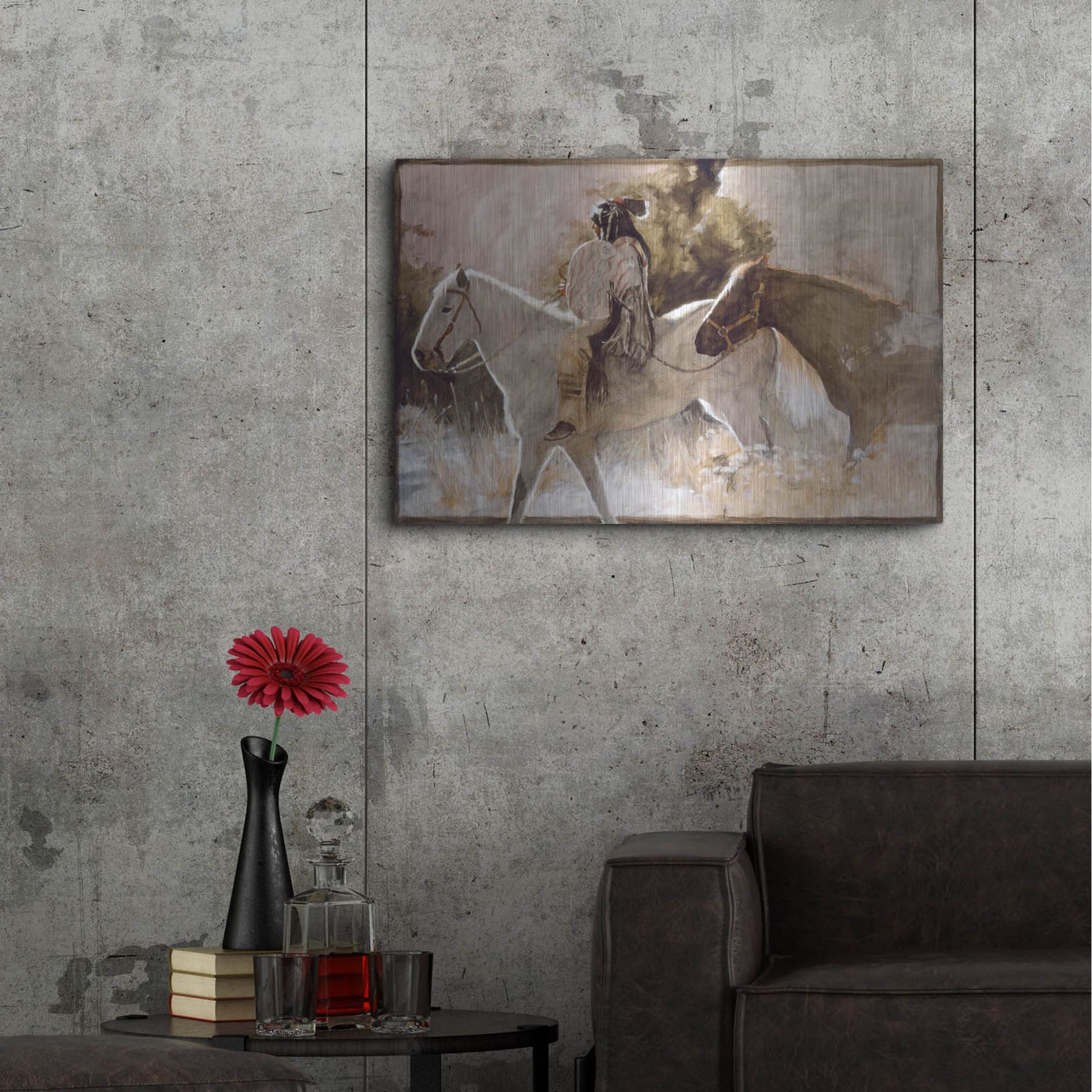 Luxe Metal Art 'In The Lead' by J. E. Knauf, Metal Wall Art,36x24