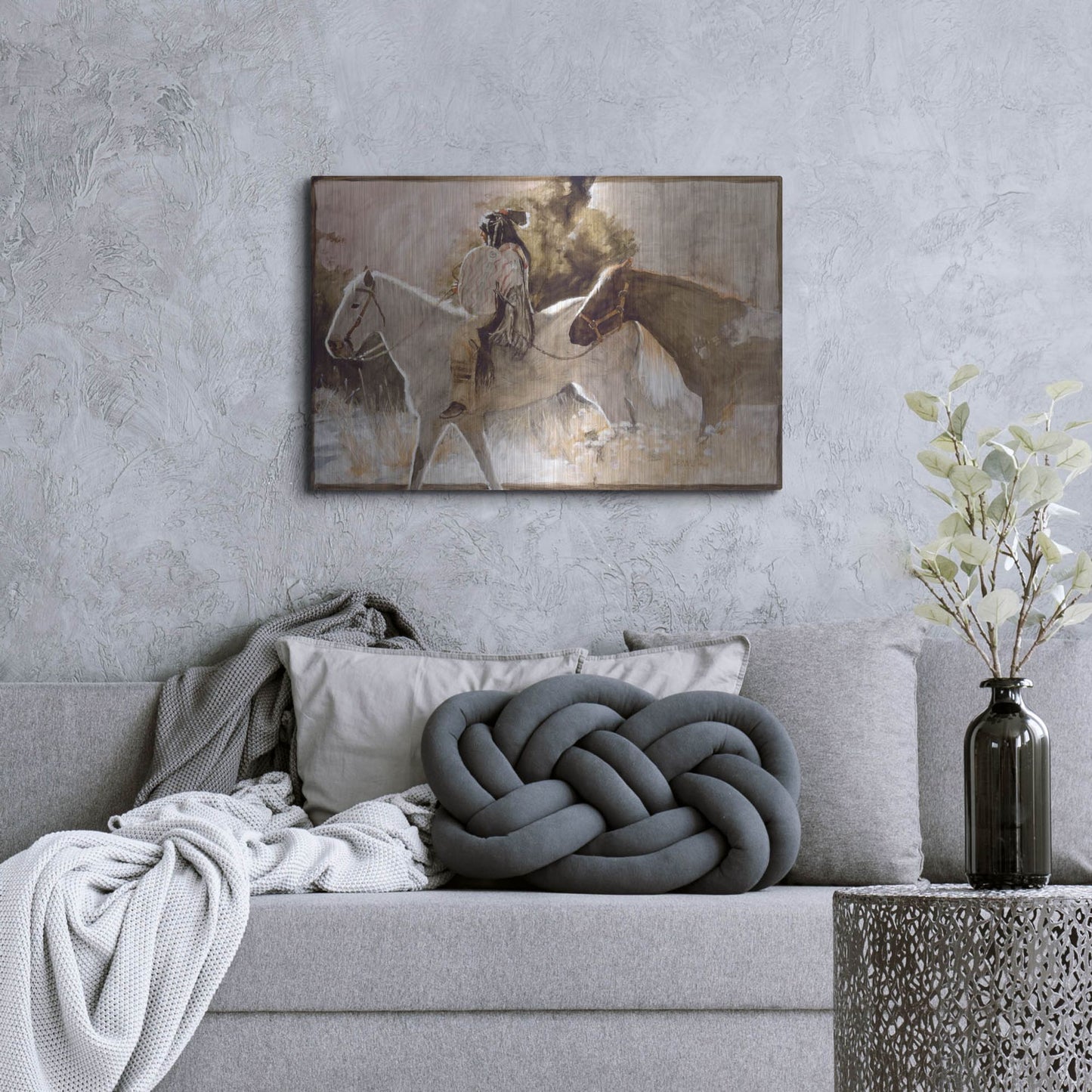 Luxe Metal Art 'In The Lead' by J. E. Knauf, Metal Wall Art,36x24