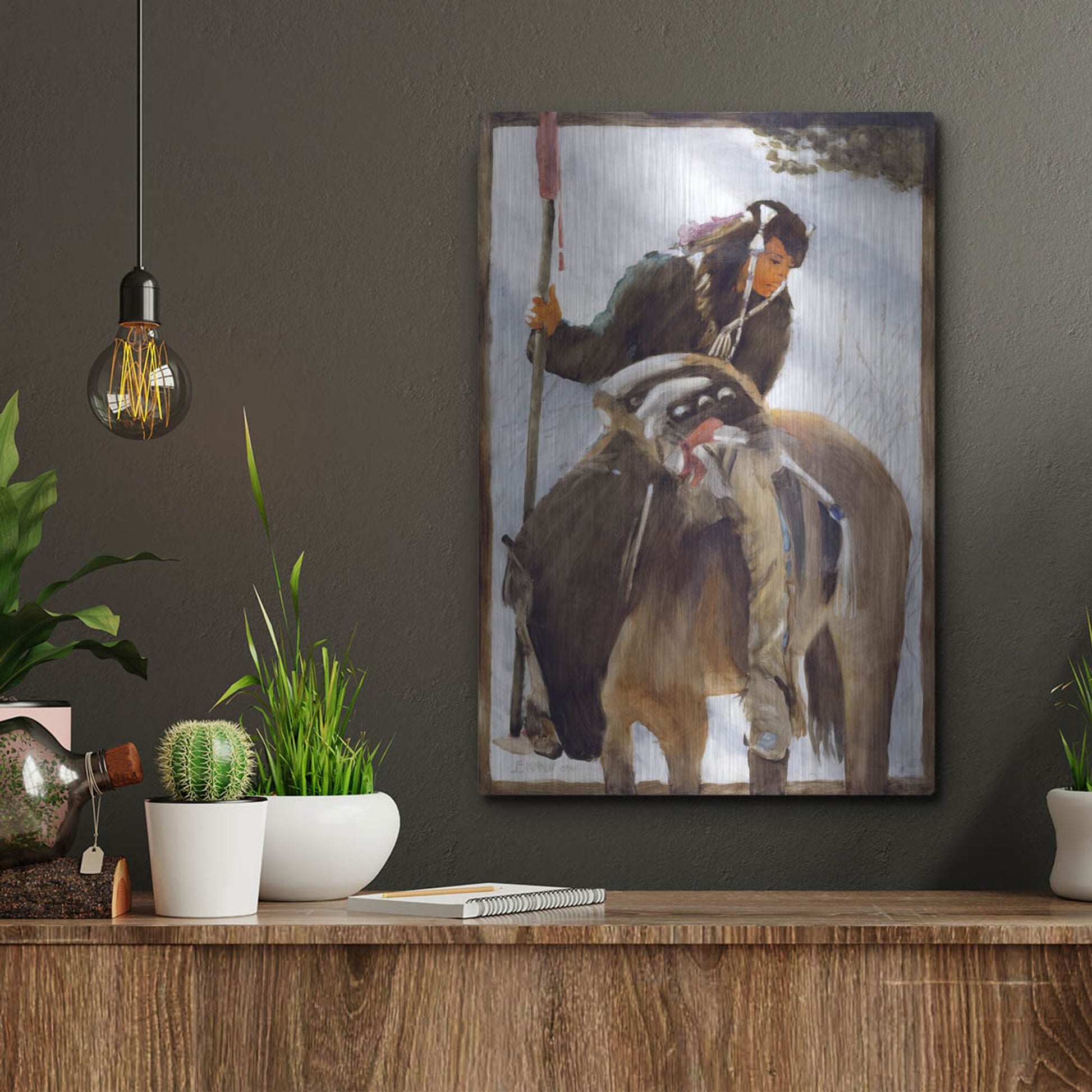 Luxe Metal Art 'Tracker' by J. E. Knauf, Metal Wall Art,12x16