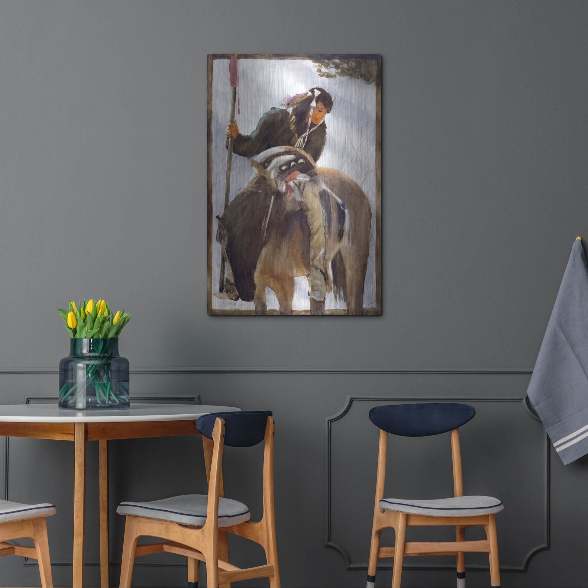 Luxe Metal Art 'Tracker' by J. E. Knauf, Metal Wall Art,24x36