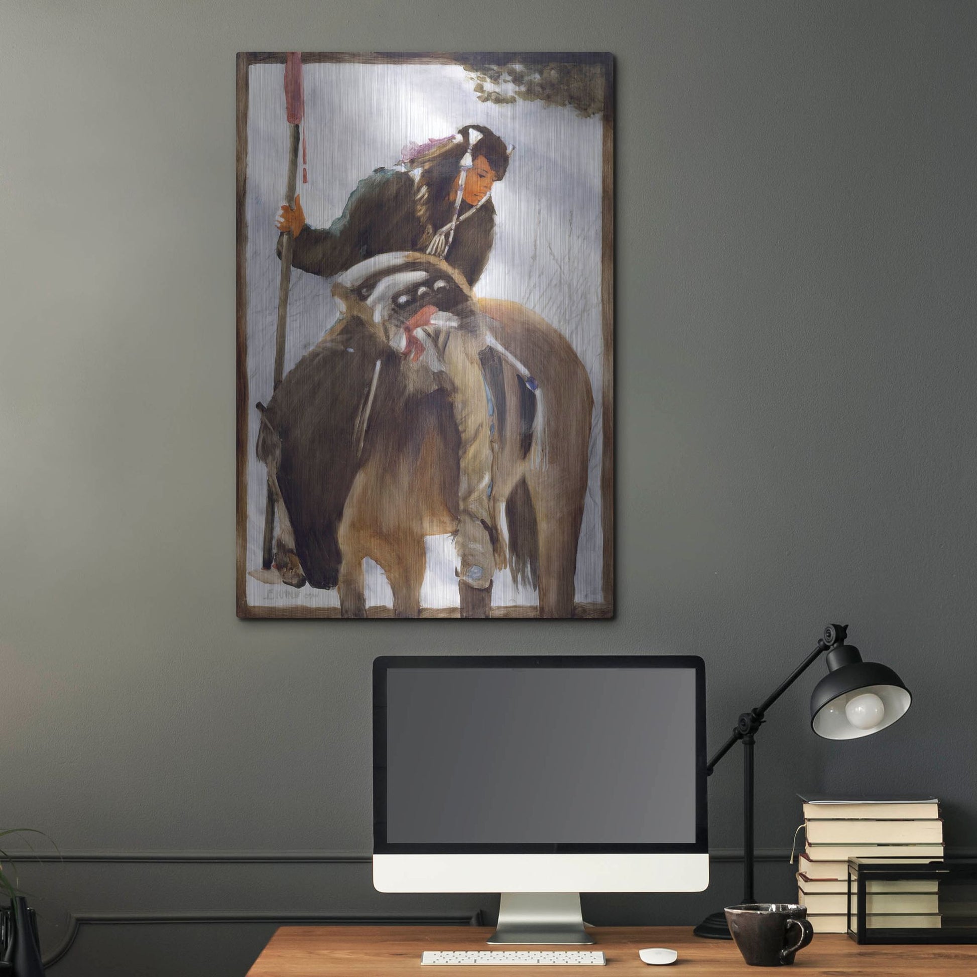 Luxe Metal Art 'Tracker' by J. E. Knauf, Metal Wall Art,24x36