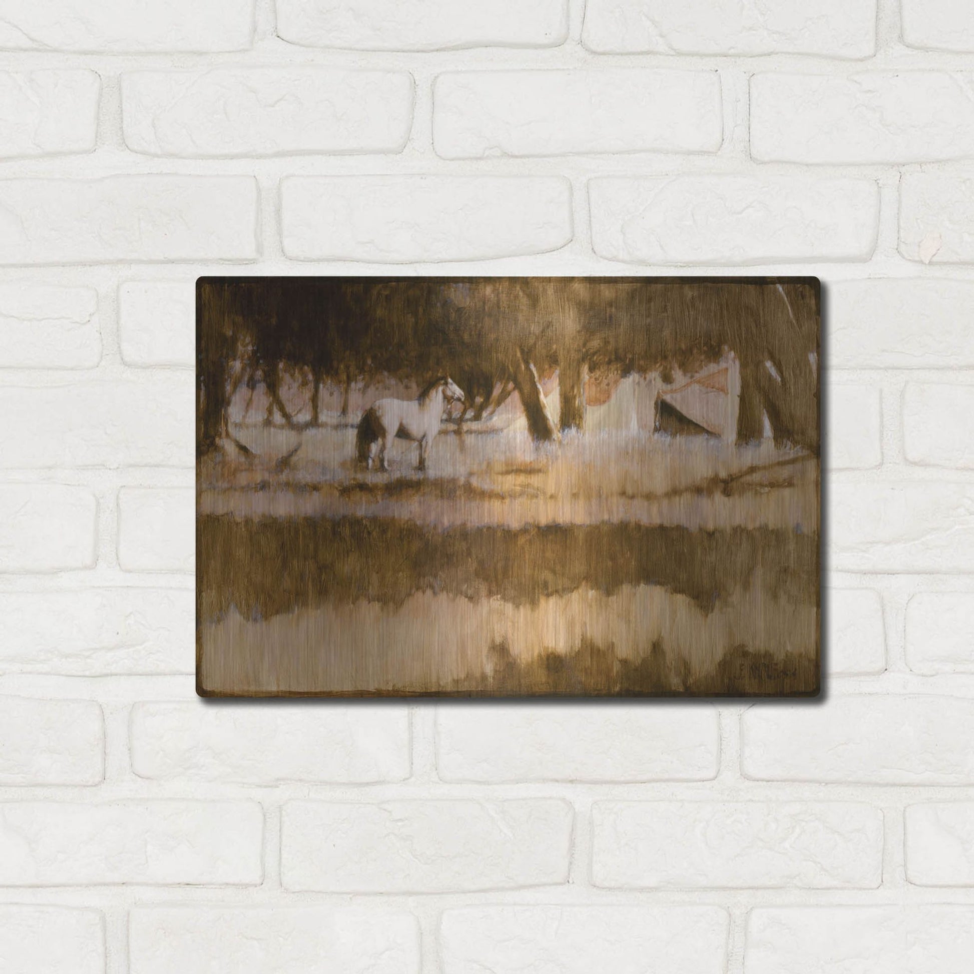 Luxe Metal Art 'Home' by J. E. Knauf, Metal Wall Art,16x12