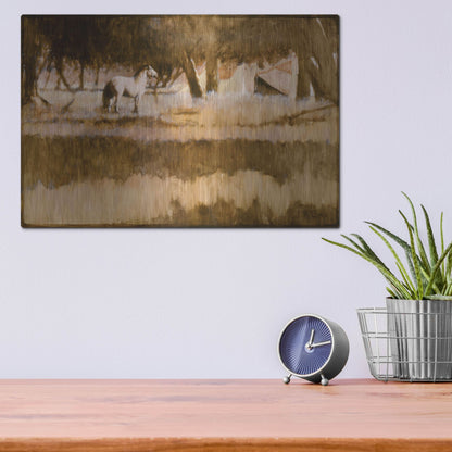 Luxe Metal Art 'Home' by J. E. Knauf, Metal Wall Art,16x12